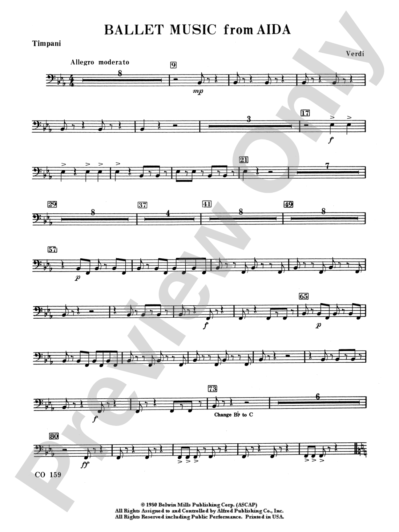 Ballet Music from Aïda: Timpani