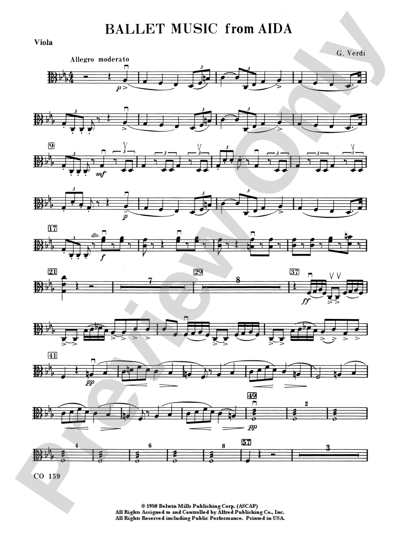 Ballet Music from Aïda: Viola