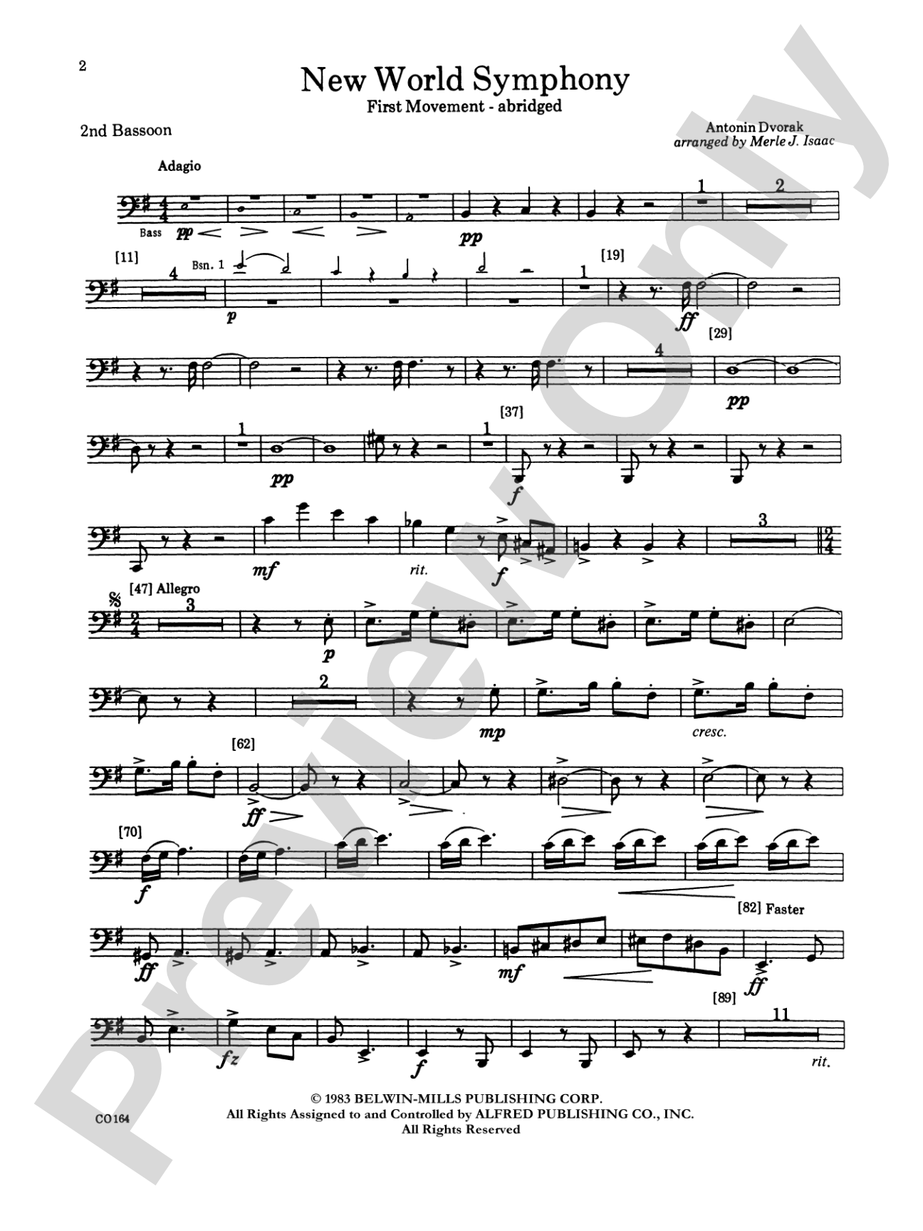 New World Symphony: 2nd Bassoon