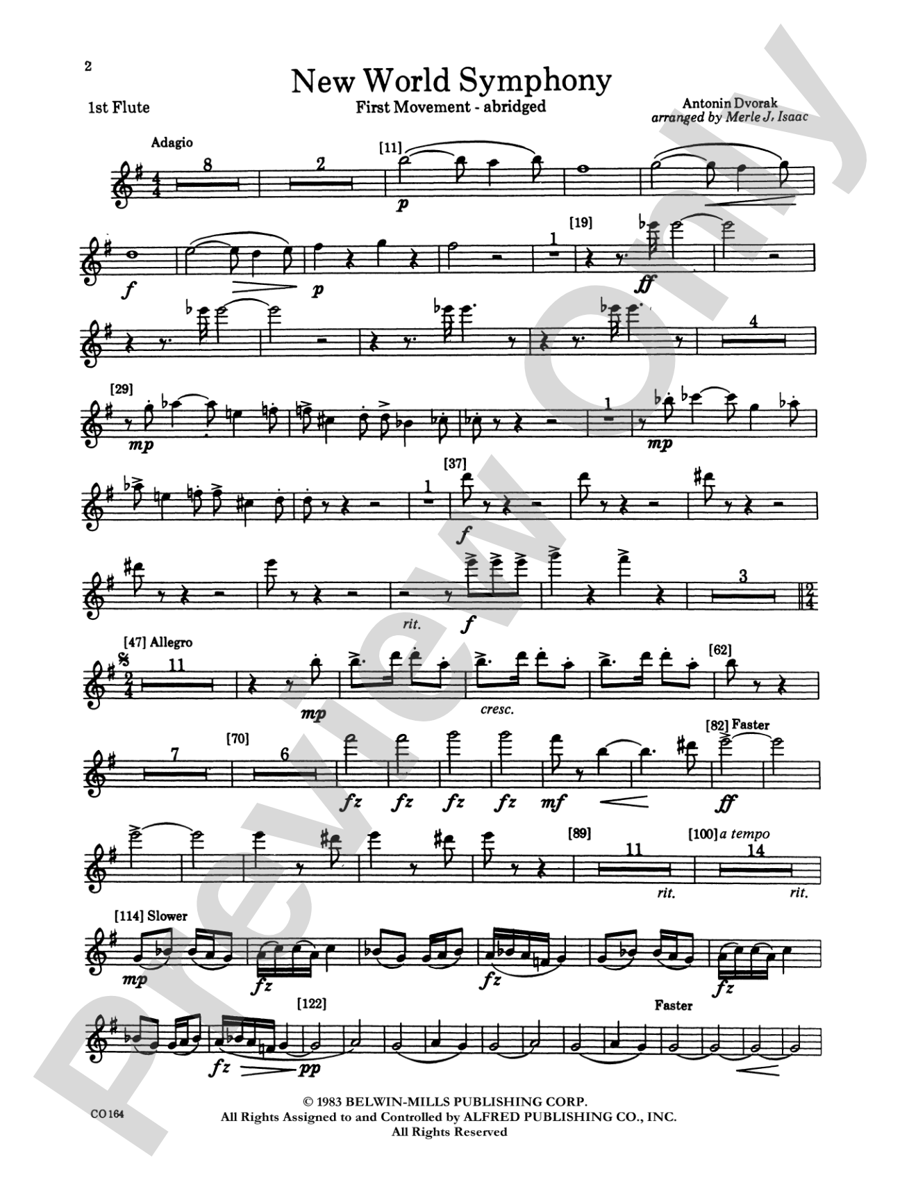 New World Symphony: Flute