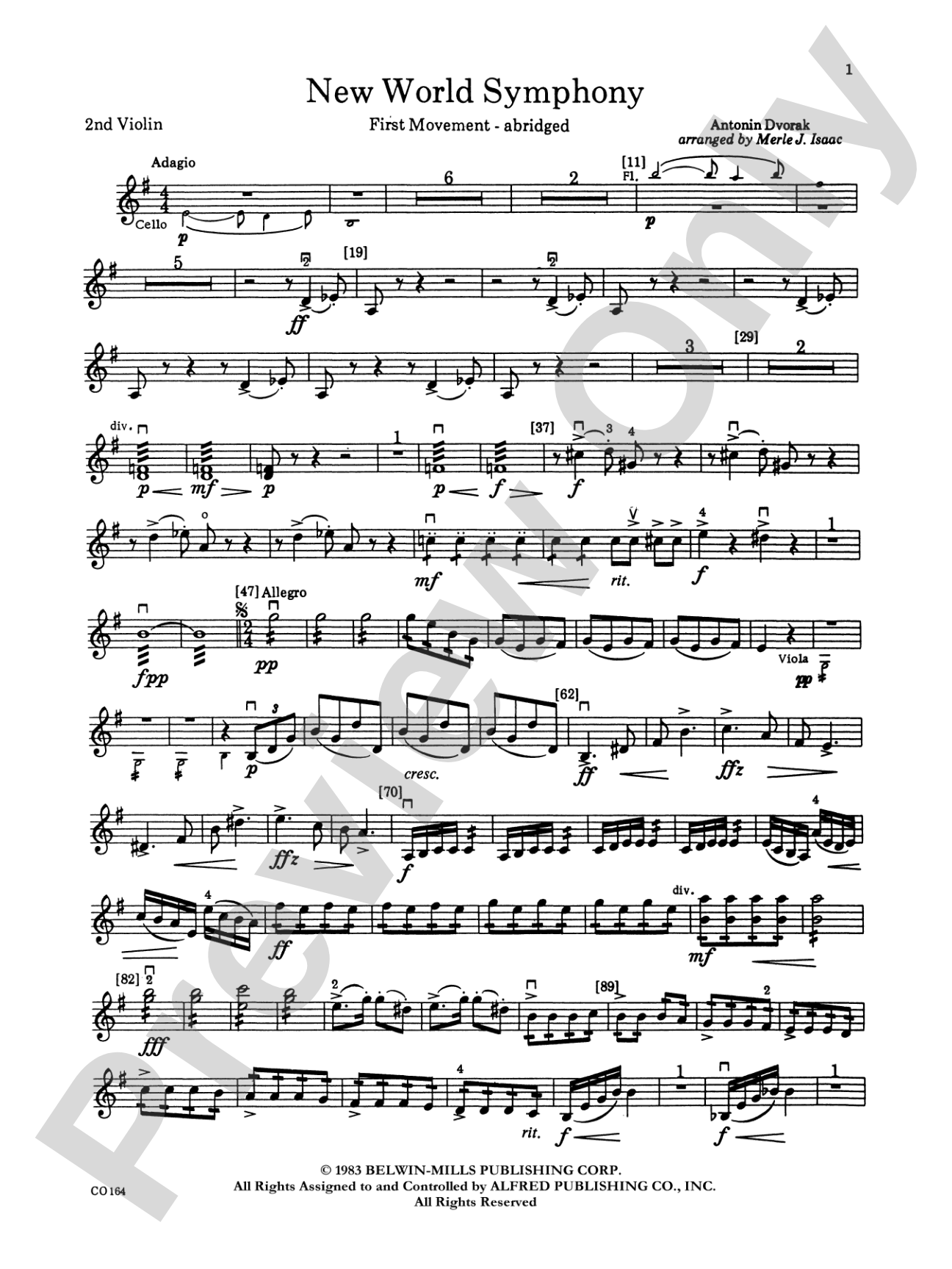 New World Symphony: 2nd Violin