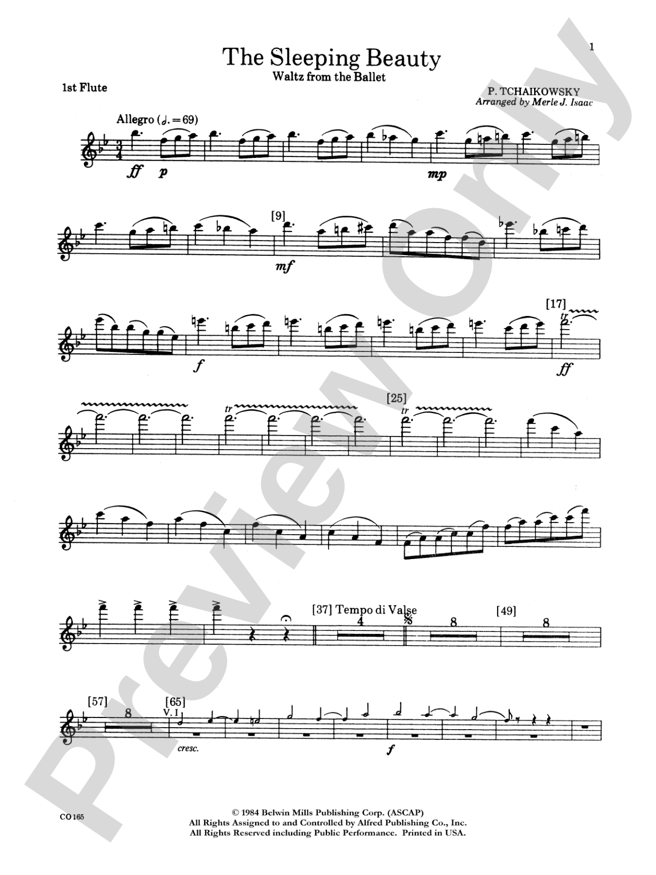 Sleeping Beauty (Waltz from the Ballet): Flute