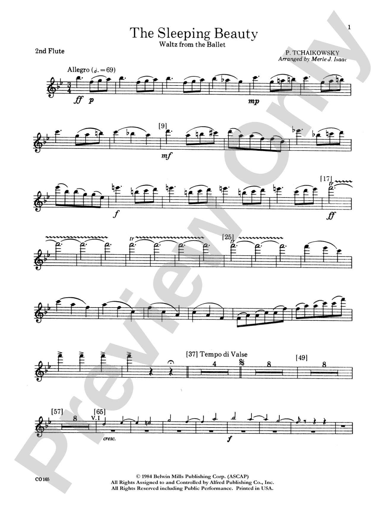 Sleeping Beauty (Waltz from the Ballet): 2nd Flute