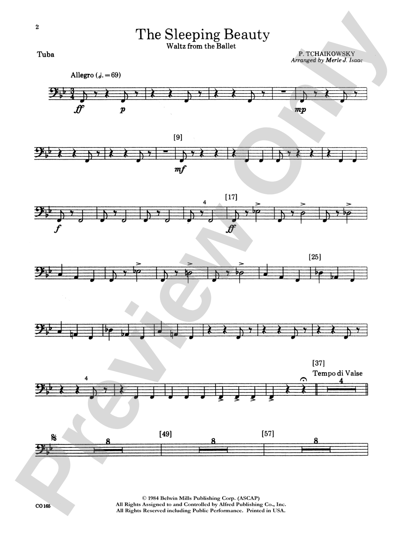 Sleeping Beauty (Waltz from the Ballet): Tuba
