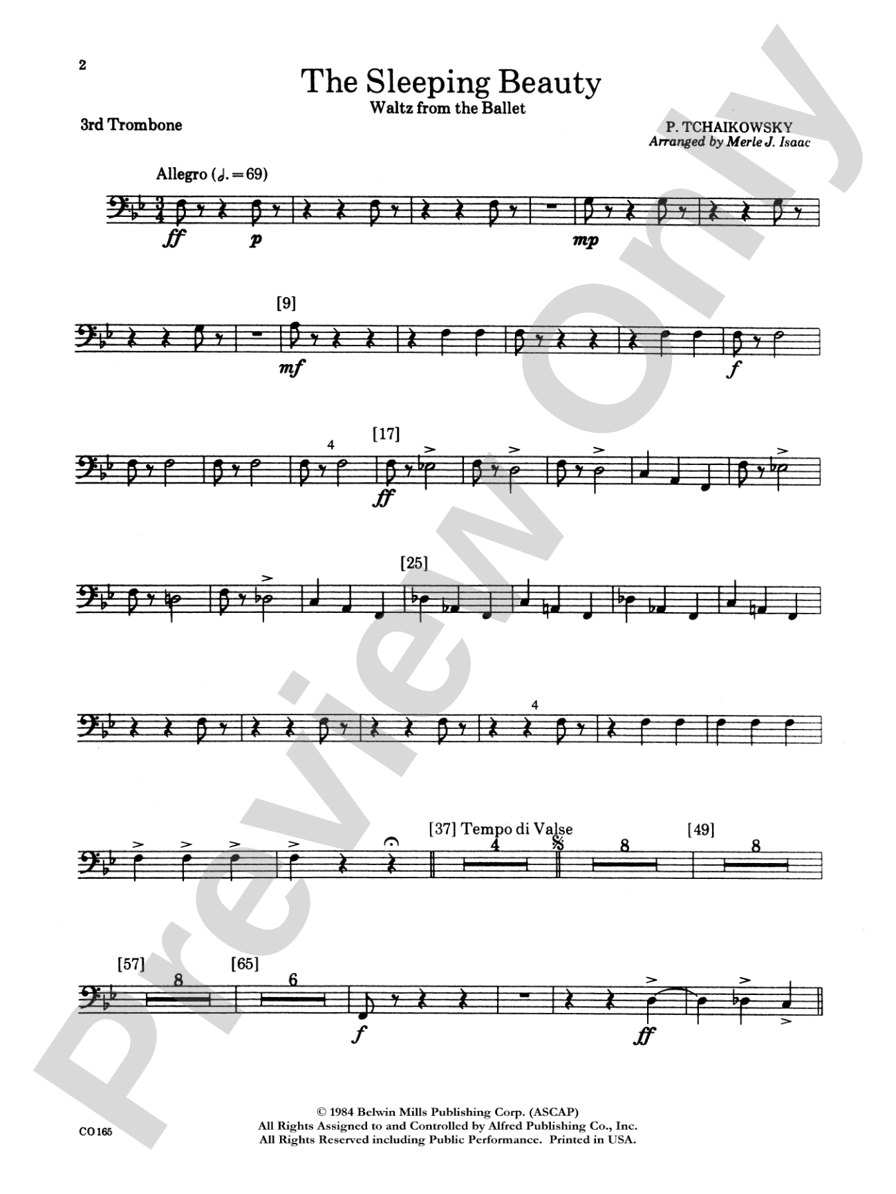 Sleeping Beauty (Waltz from the Ballet): 3rd Trombone