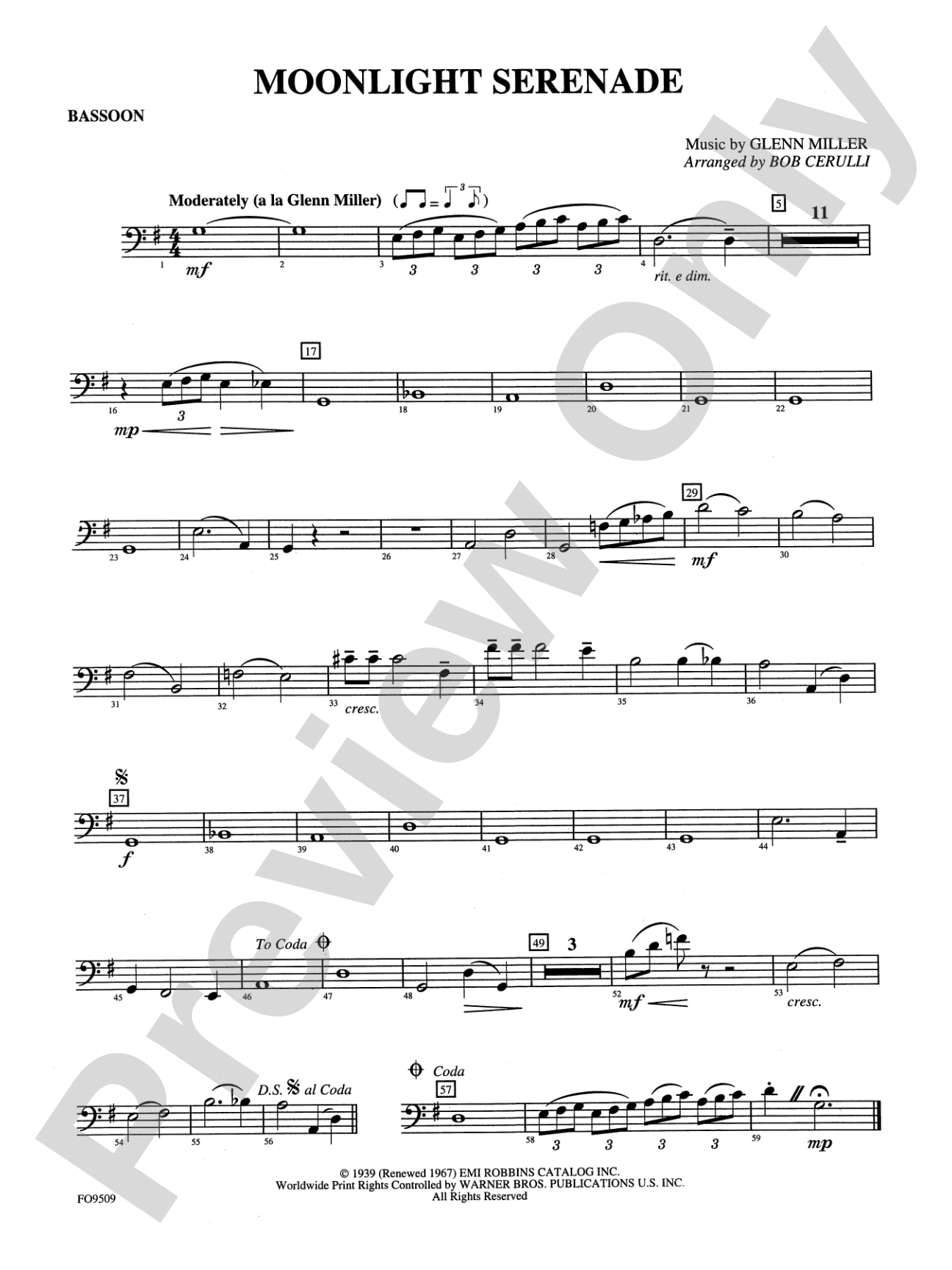 Moonlight Serenade: Bassoon