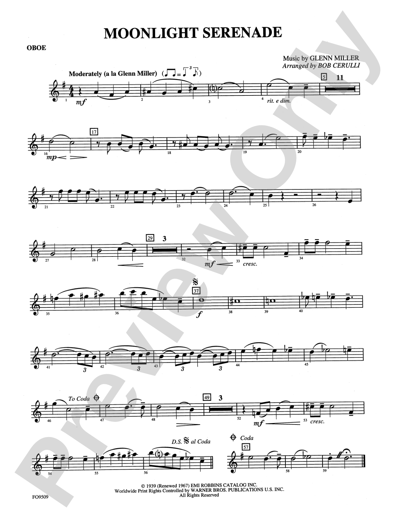 Moonlight Serenade: Oboe