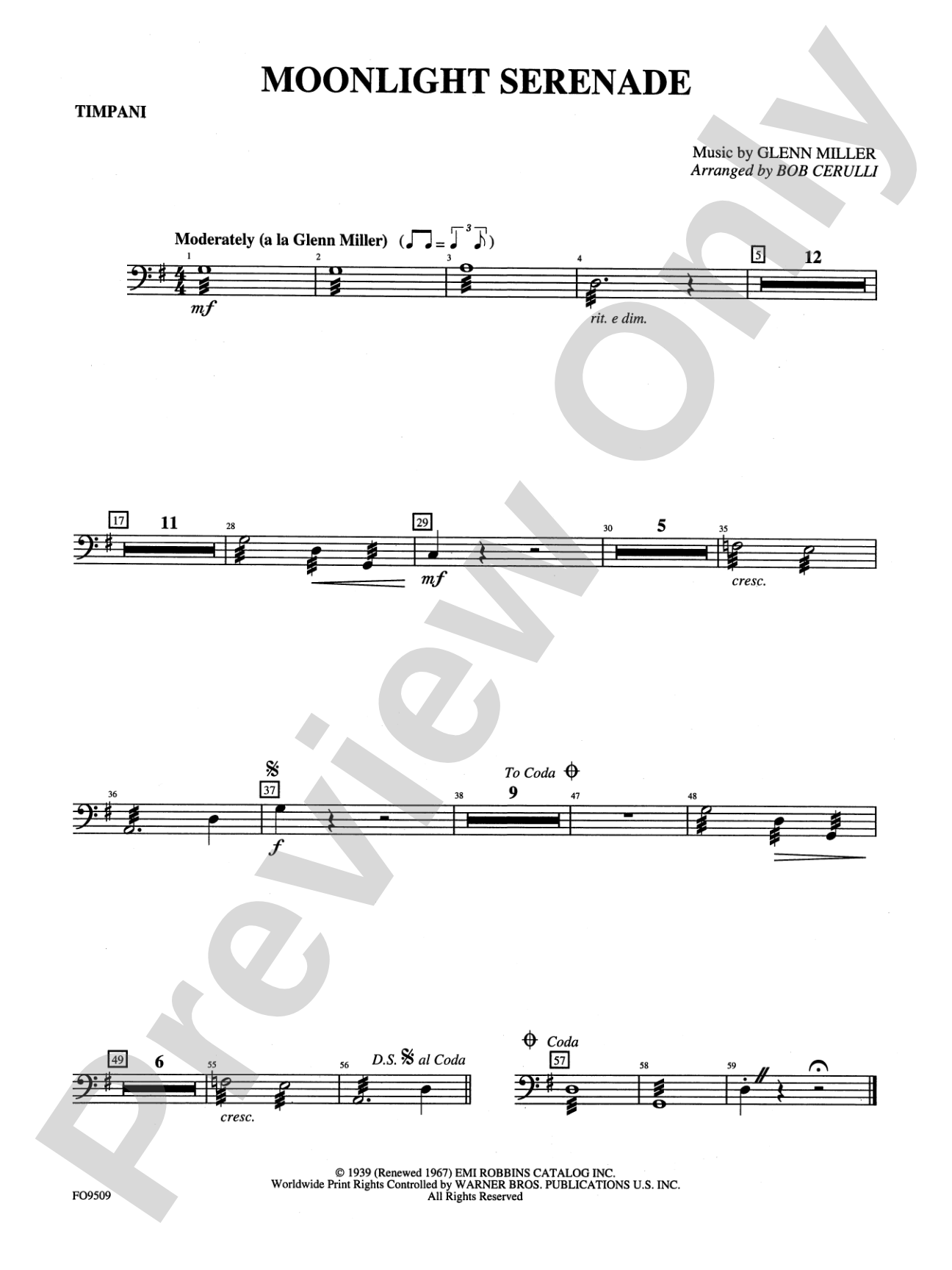 Moonlight Serenade: Timpani