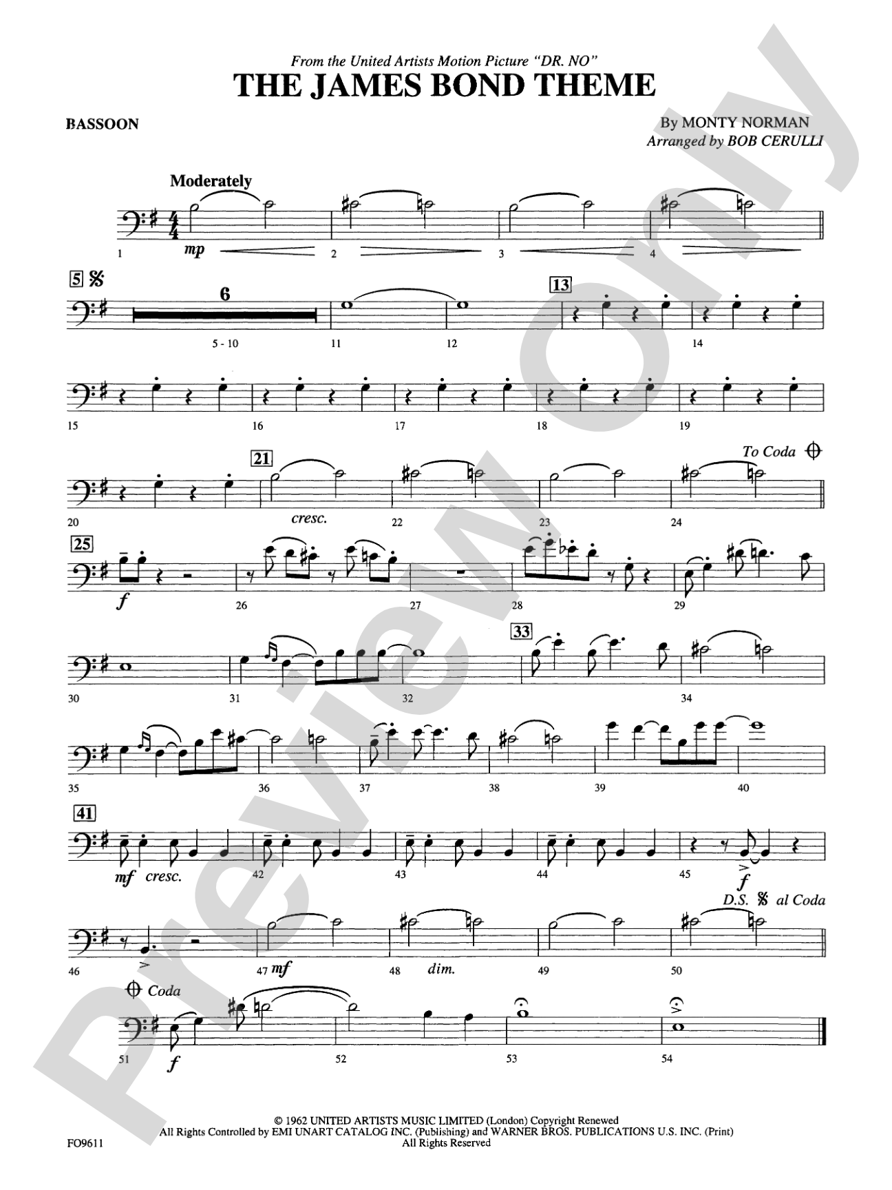 The James Bond Theme: Bassoon