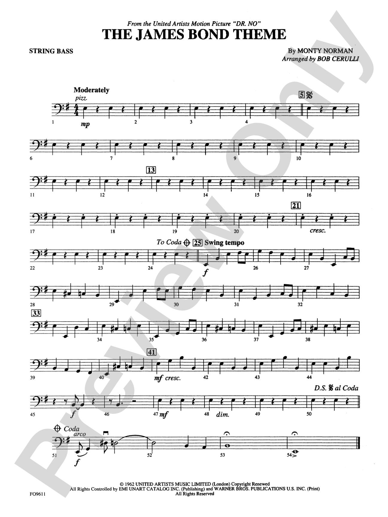 The James Bond Theme: String Bass