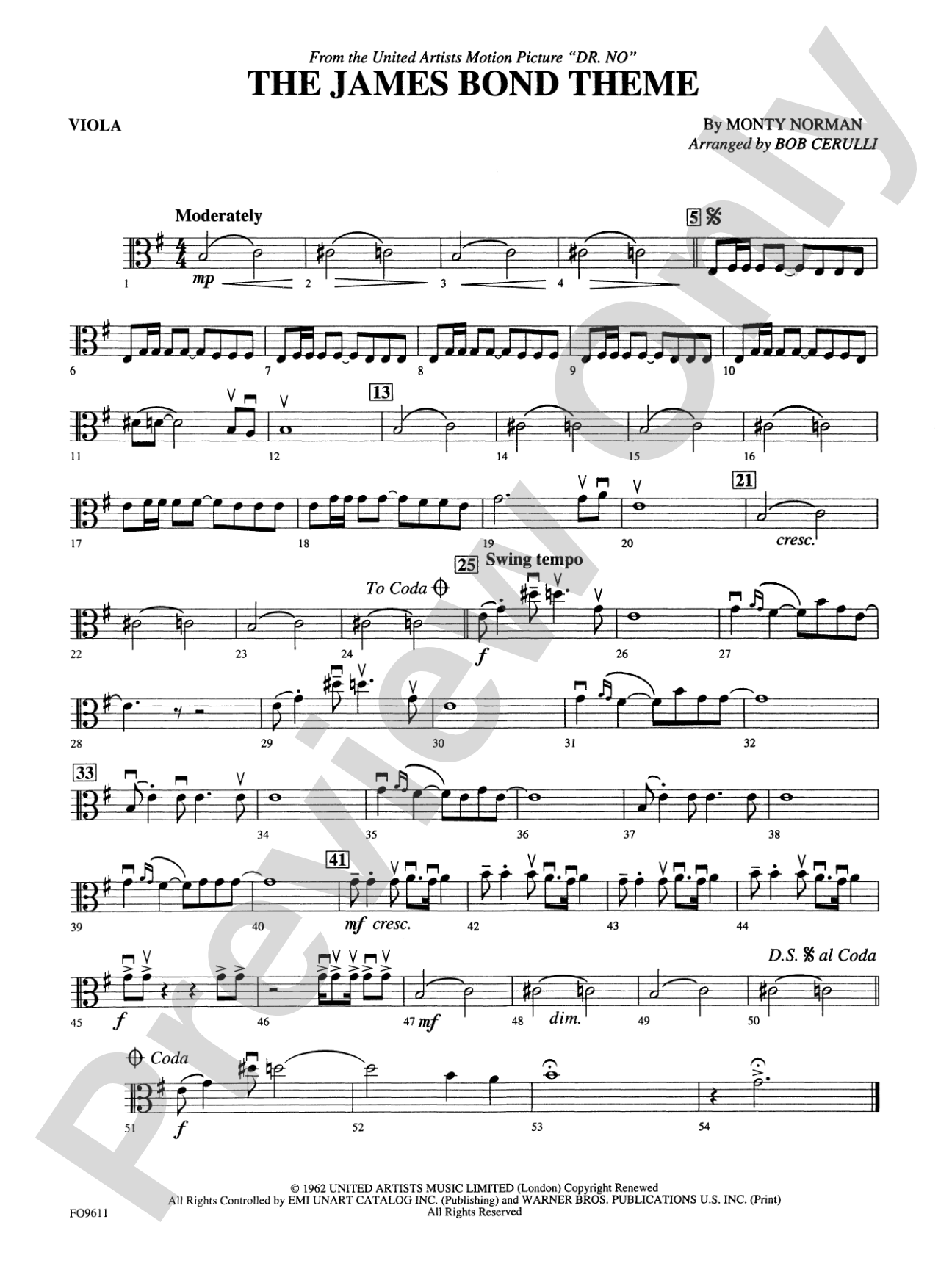 The James Bond Theme: Viola