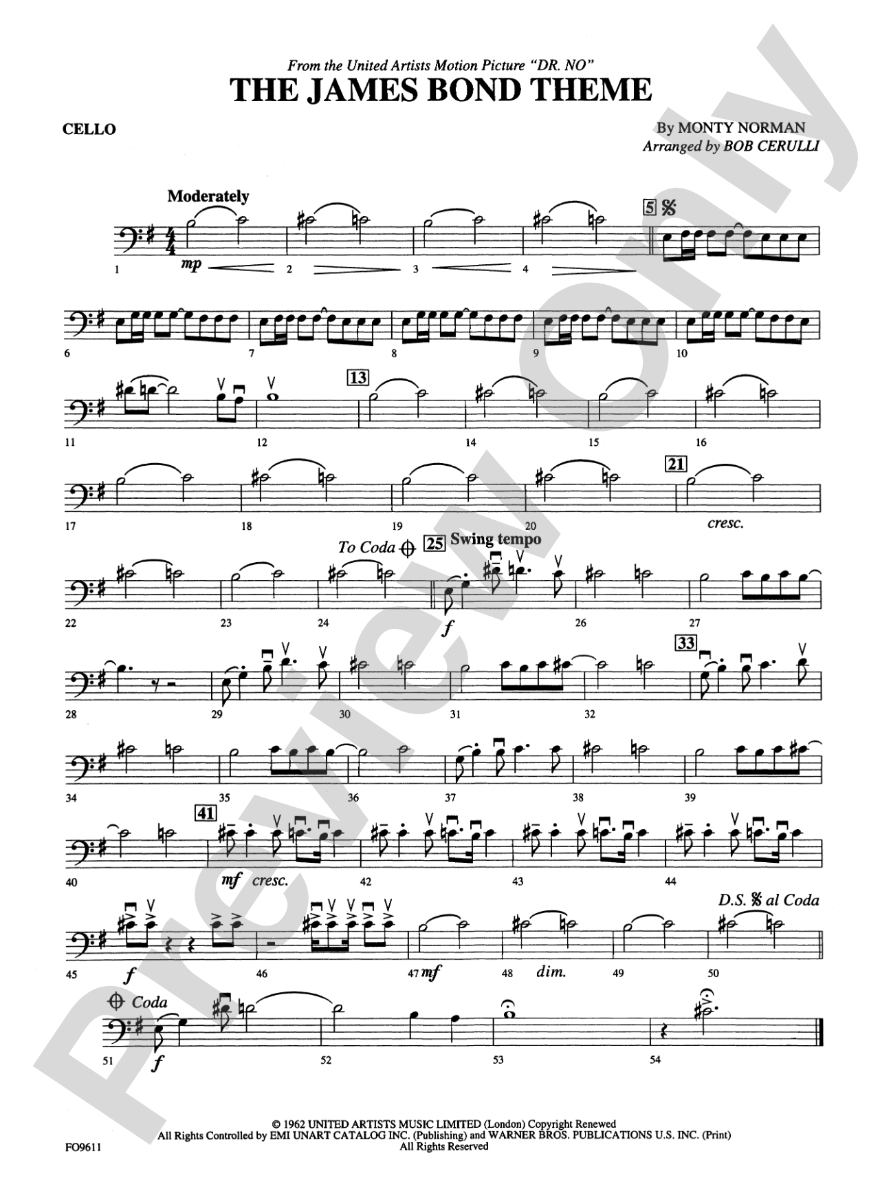 The James Bond Theme: Cello