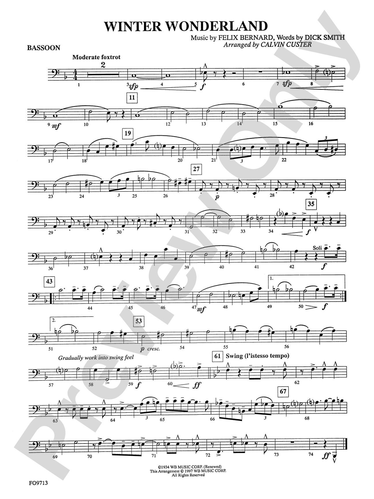 Winter Wonderland: Bassoon
