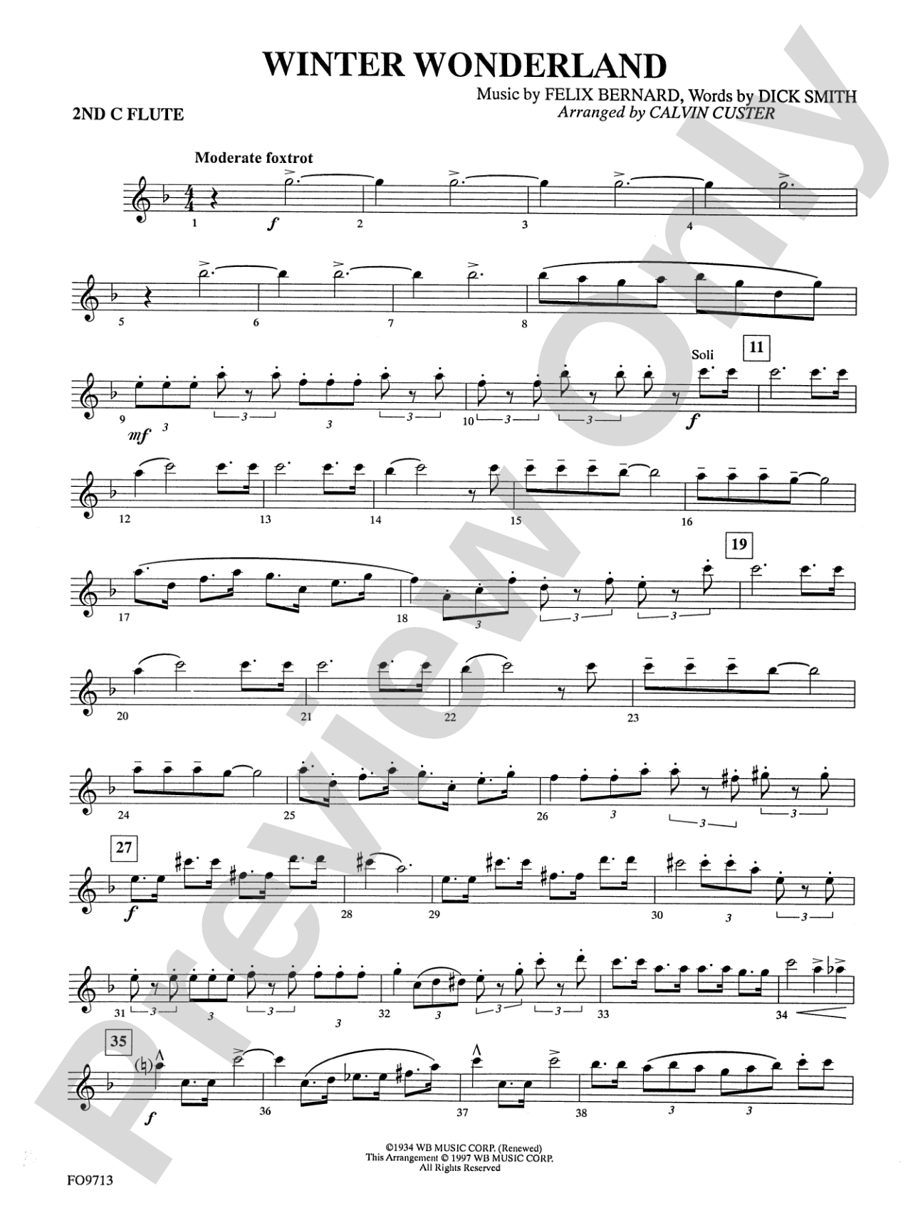 Winter Wonderland: 2nd Flute