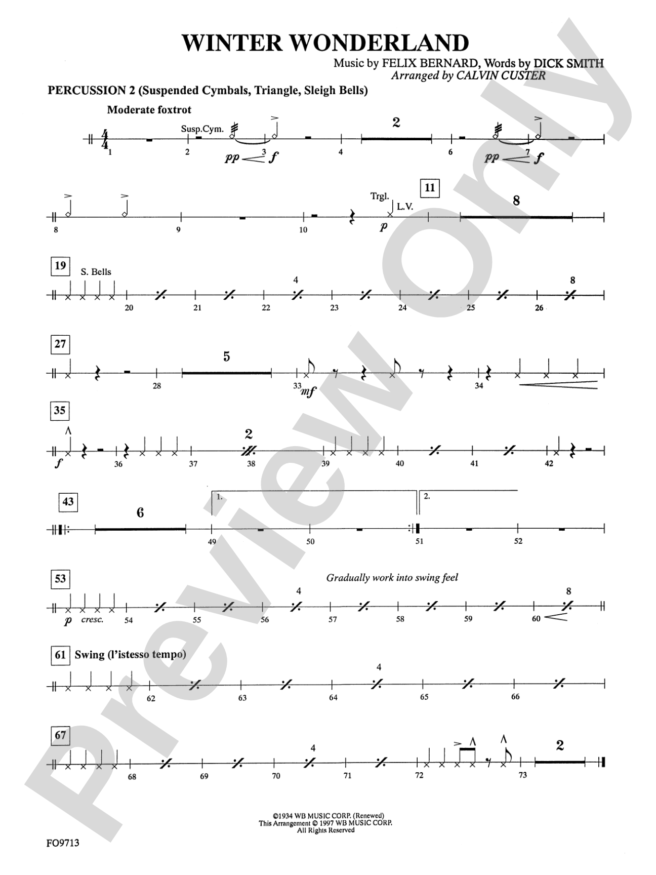 Winter Wonderland: 2nd Percussion