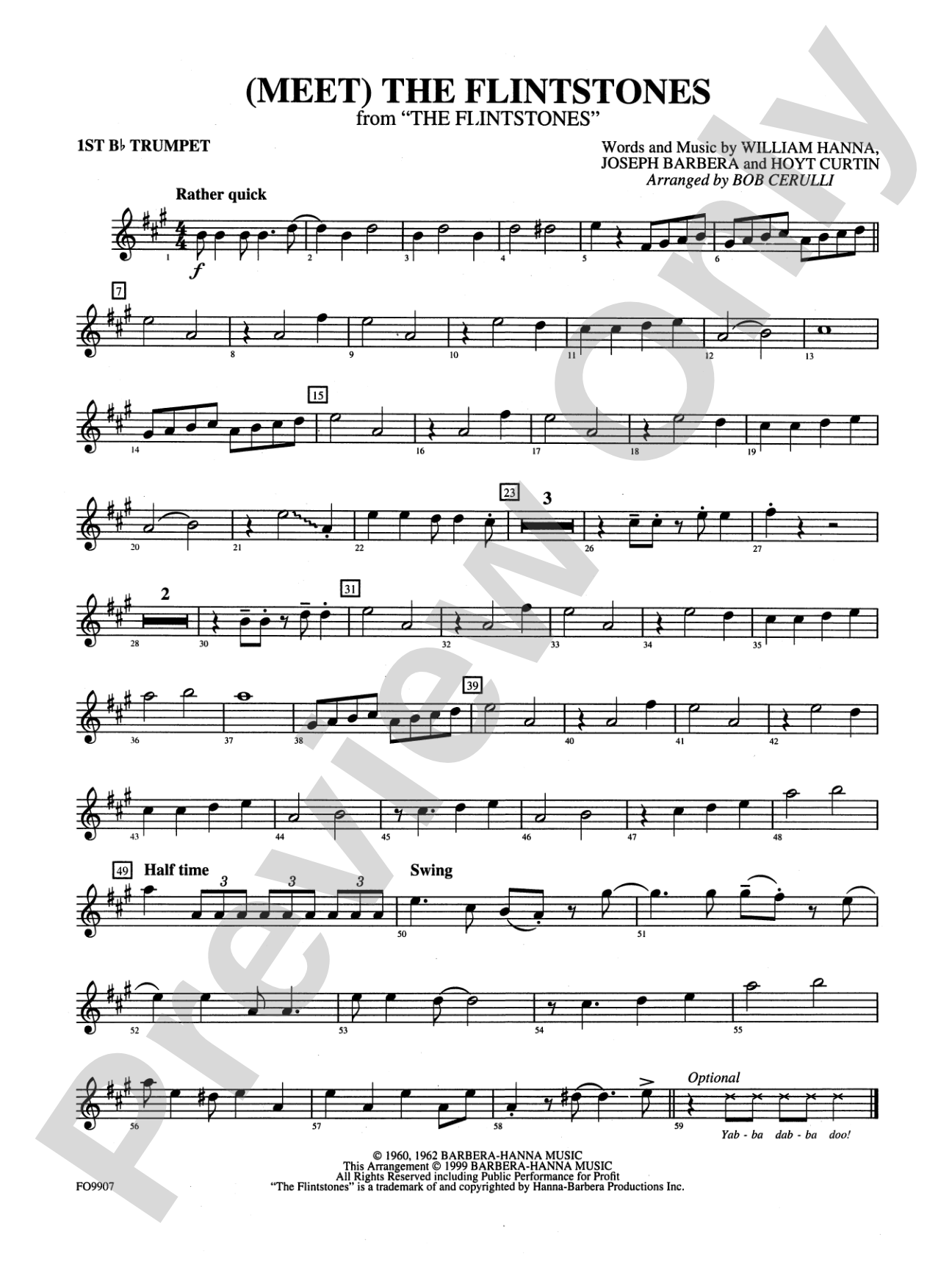 (Meet) The Flintstones: 1st B-flat Trumpet