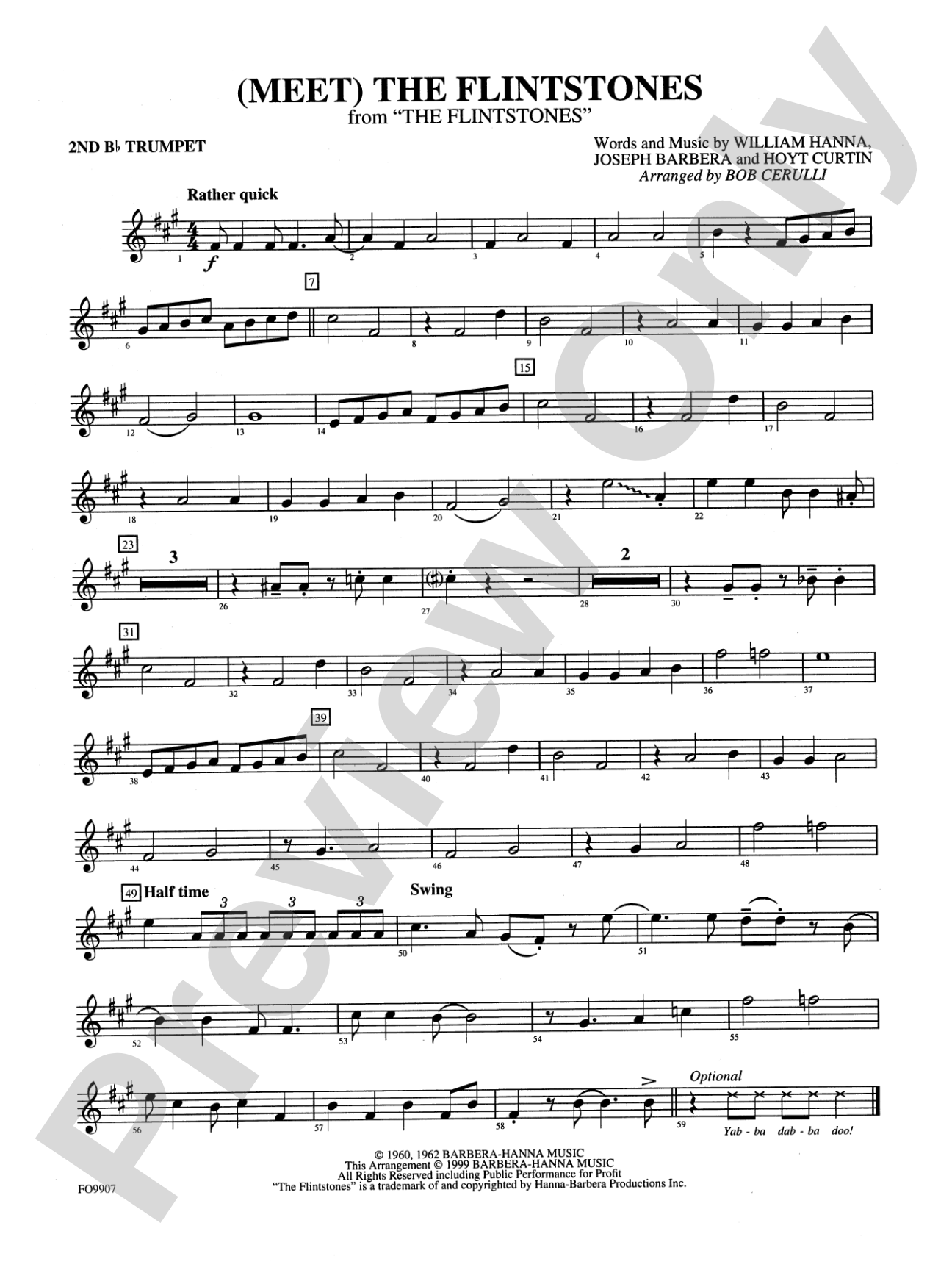 (Meet) The Flintstones: 2nd B-flat Trumpet