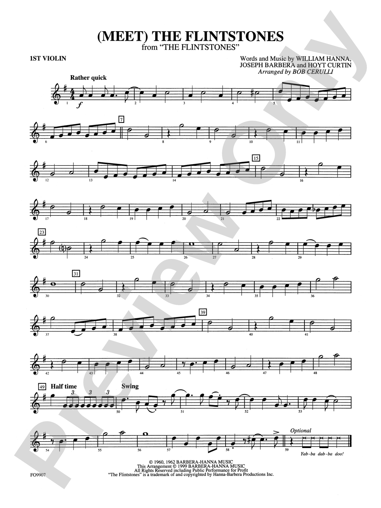 (Meet) The Flintstones: 1st Violin