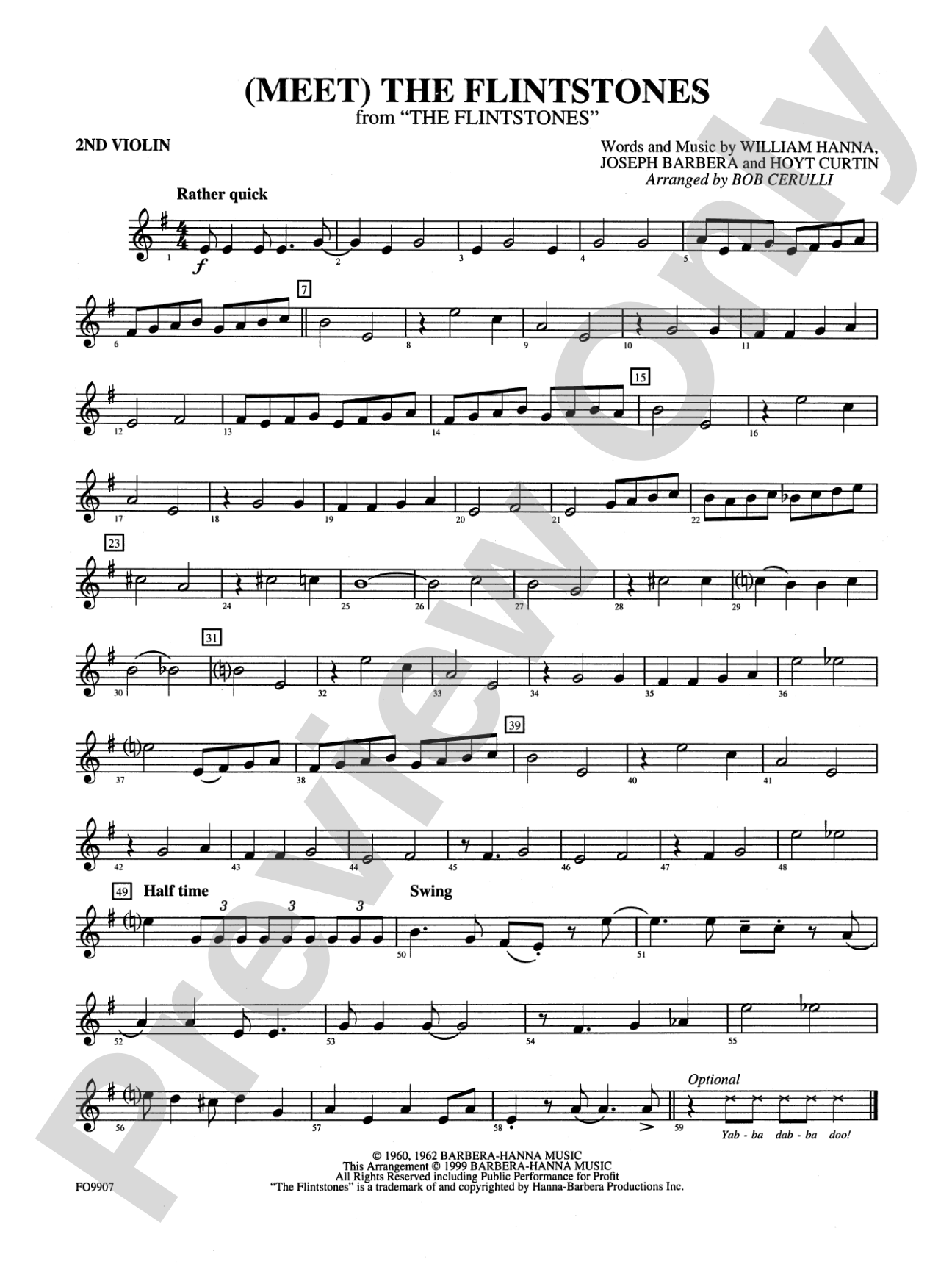 (Meet) The Flintstones: 2nd Violin