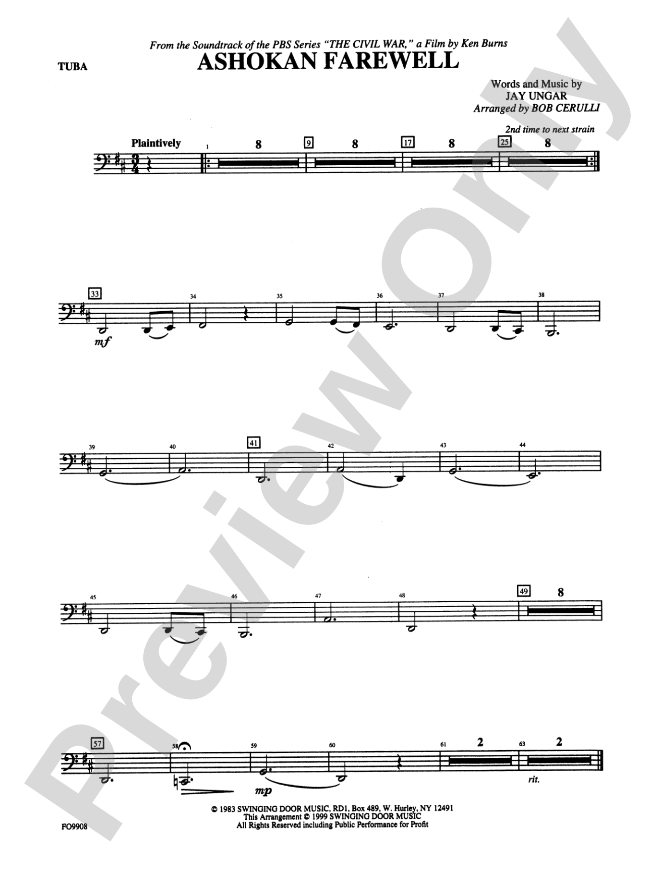 Ashokan Farewell: Tuba