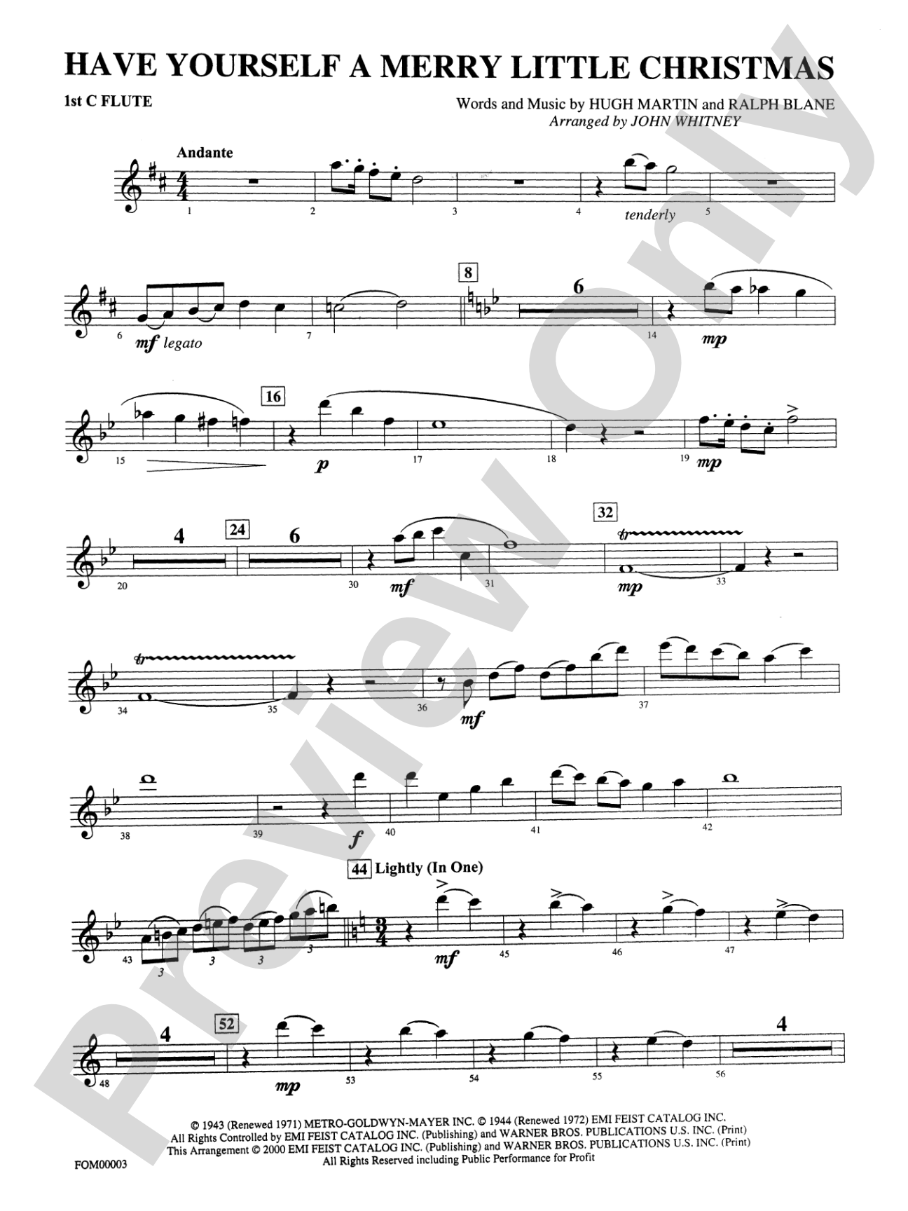 Have Yourself a Merry Little Christmas: Flute
