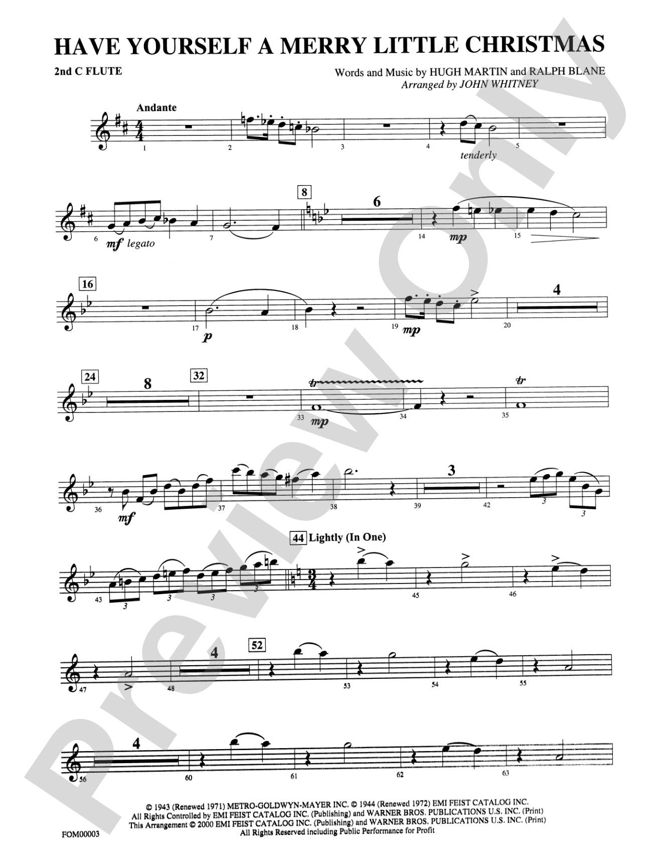 Have Yourself a Merry Little Christmas: 2nd Flute