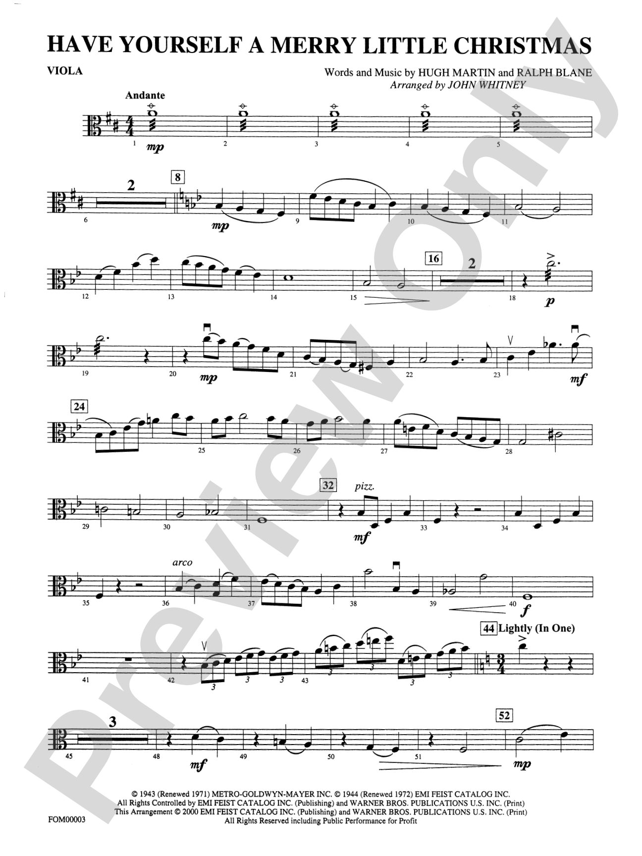 Have Yourself a Merry Little Christmas: Viola