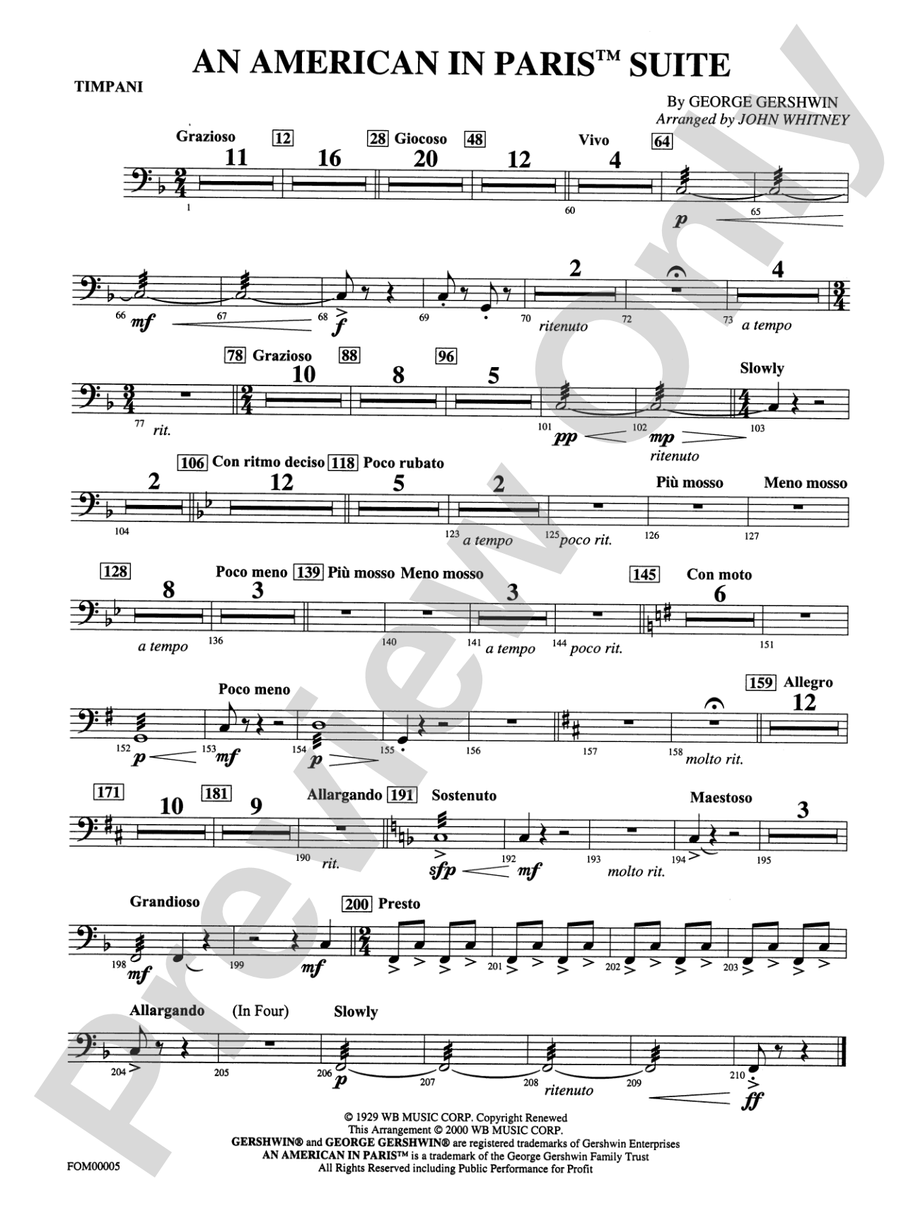 An American in Paris Suite: Timpani