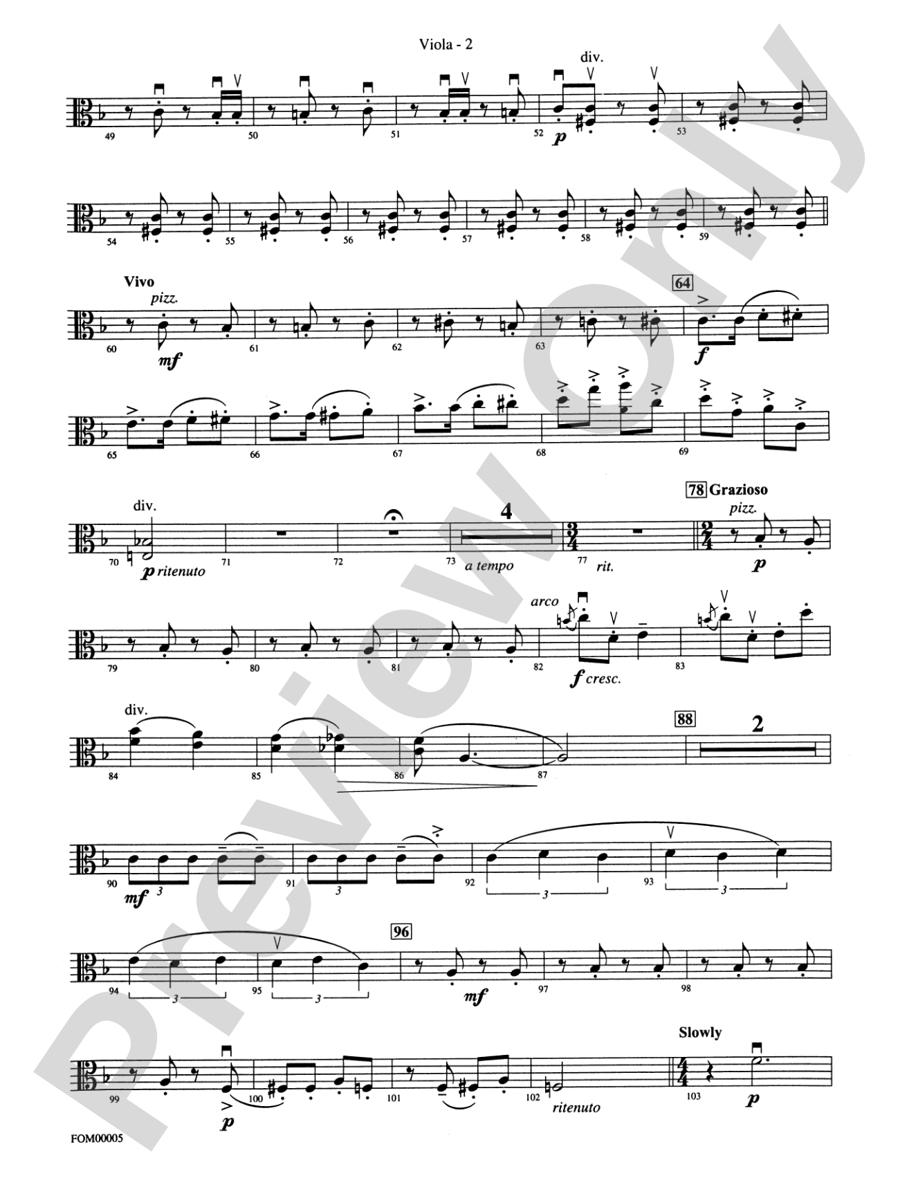 An American in Paris Suite: Viola