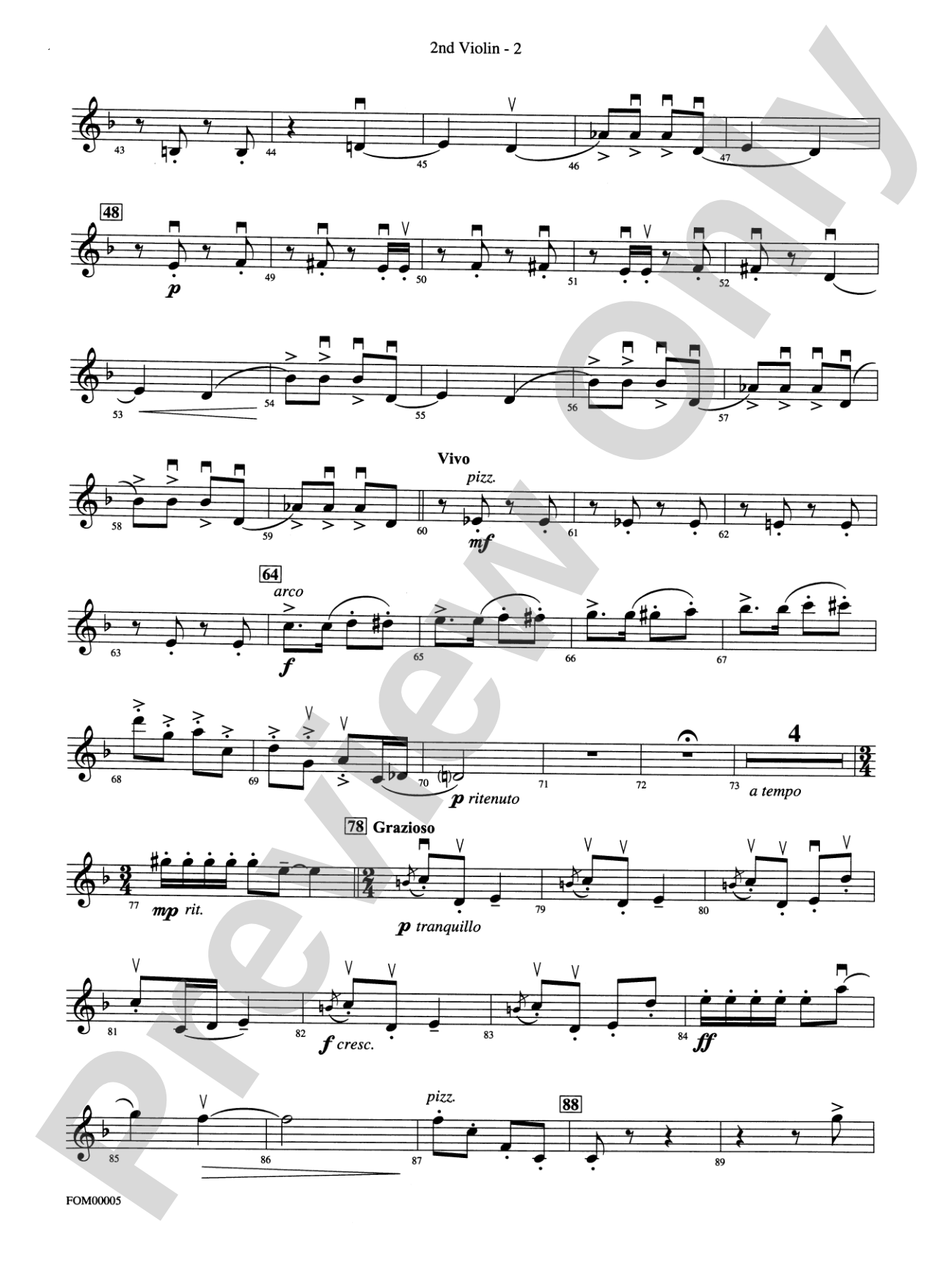 An American in Paris Suite: 2nd Violin