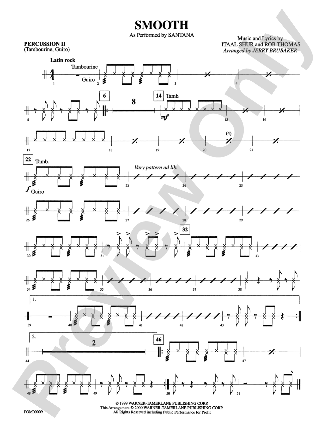 Smooth: 2nd Percussion