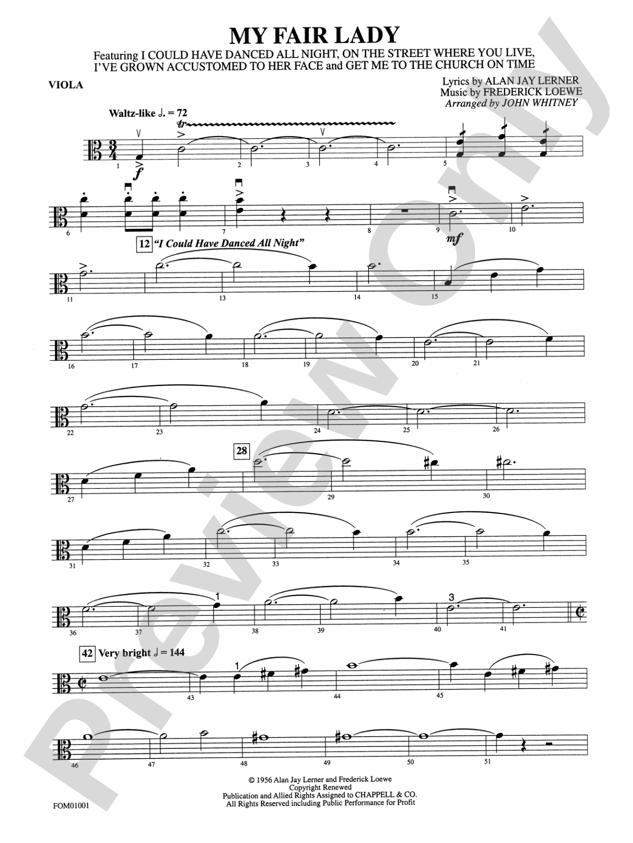 My Fair Lady (Medley): Viola