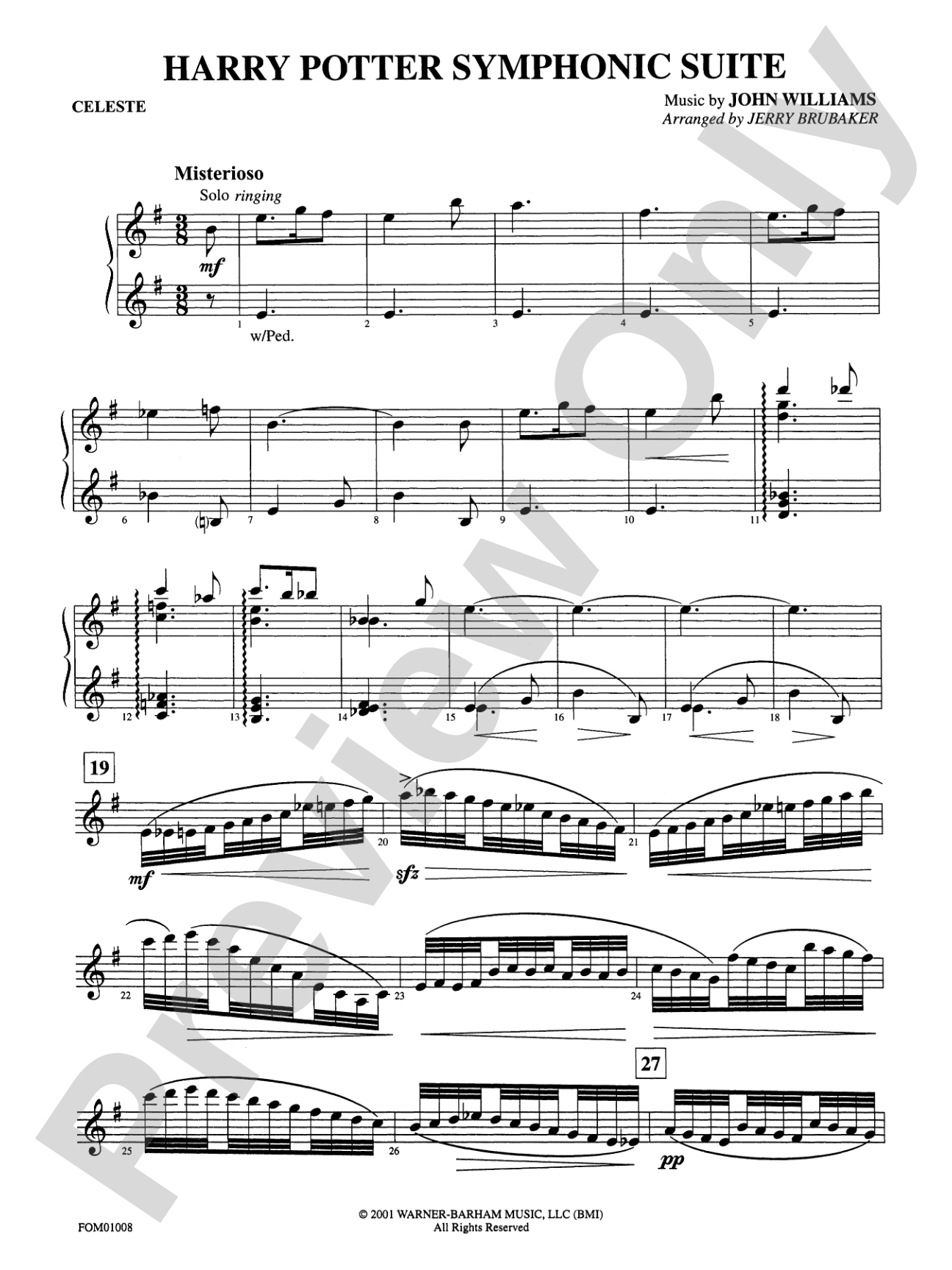 Harry Potter Symphonic Suite: Piano Accompaniment