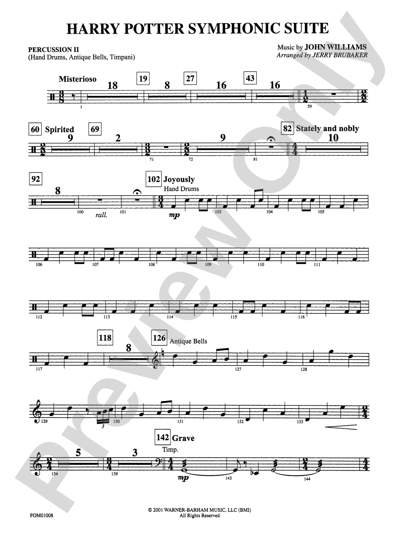 Harry Potter Symphonic Suite: 2nd Percussion