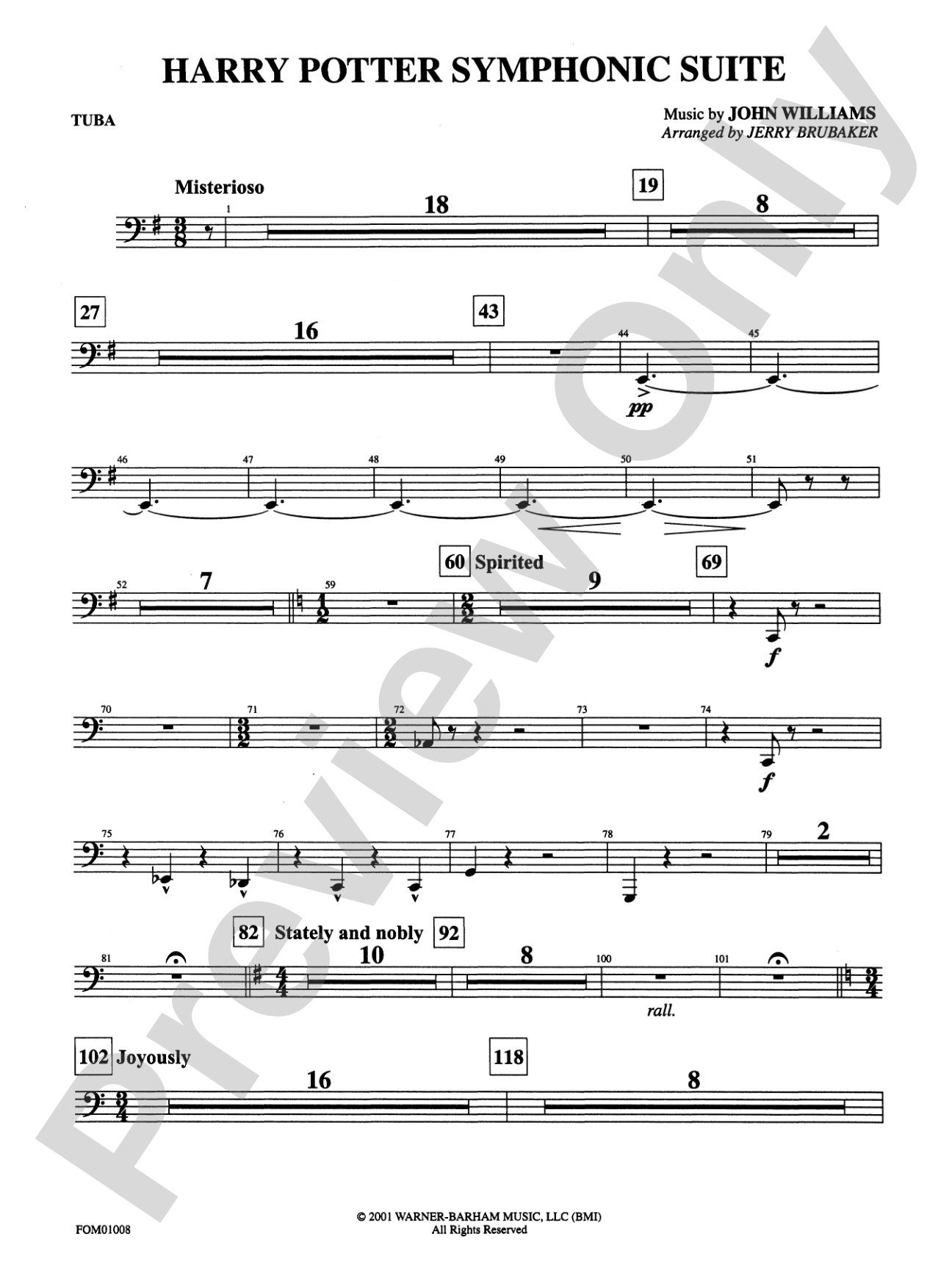 Harry Potter Symphonic Suite: Tuba