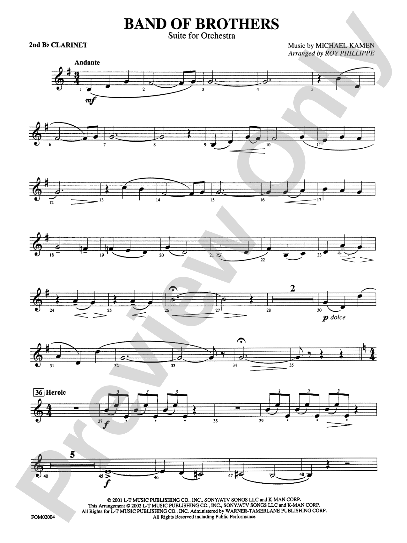 Band of Brothers: 2nd B-flat Clarinet