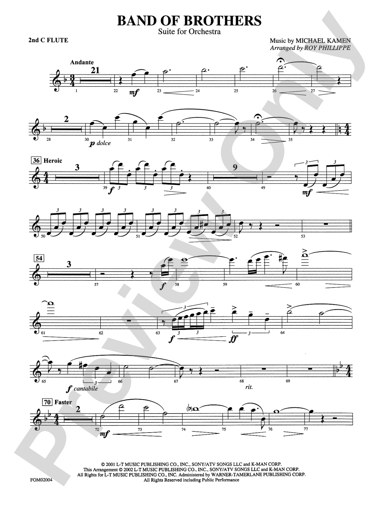 Band of Brothers: 2nd Flute