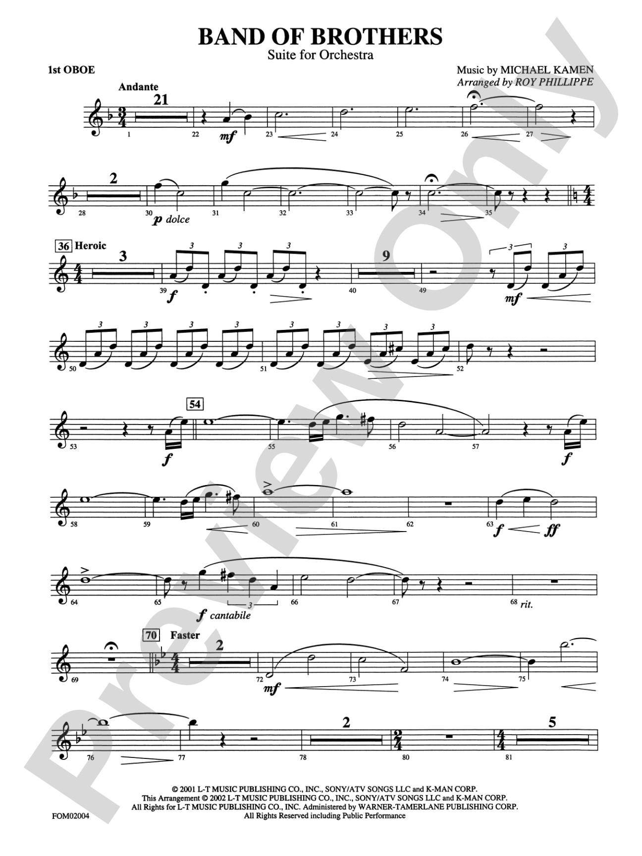 Band of Brothers: Oboe