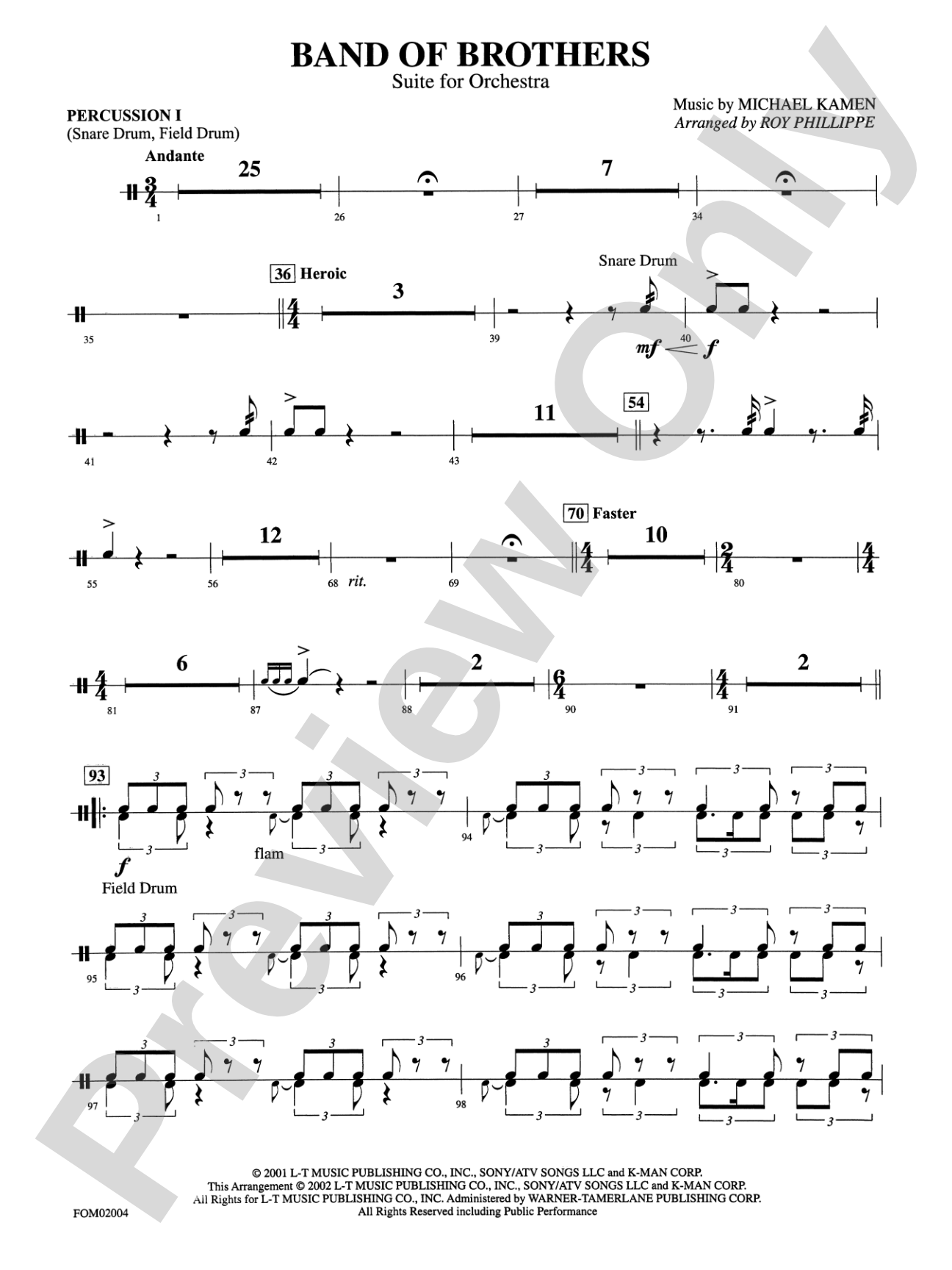 Band of Brothers: 1st Percussion