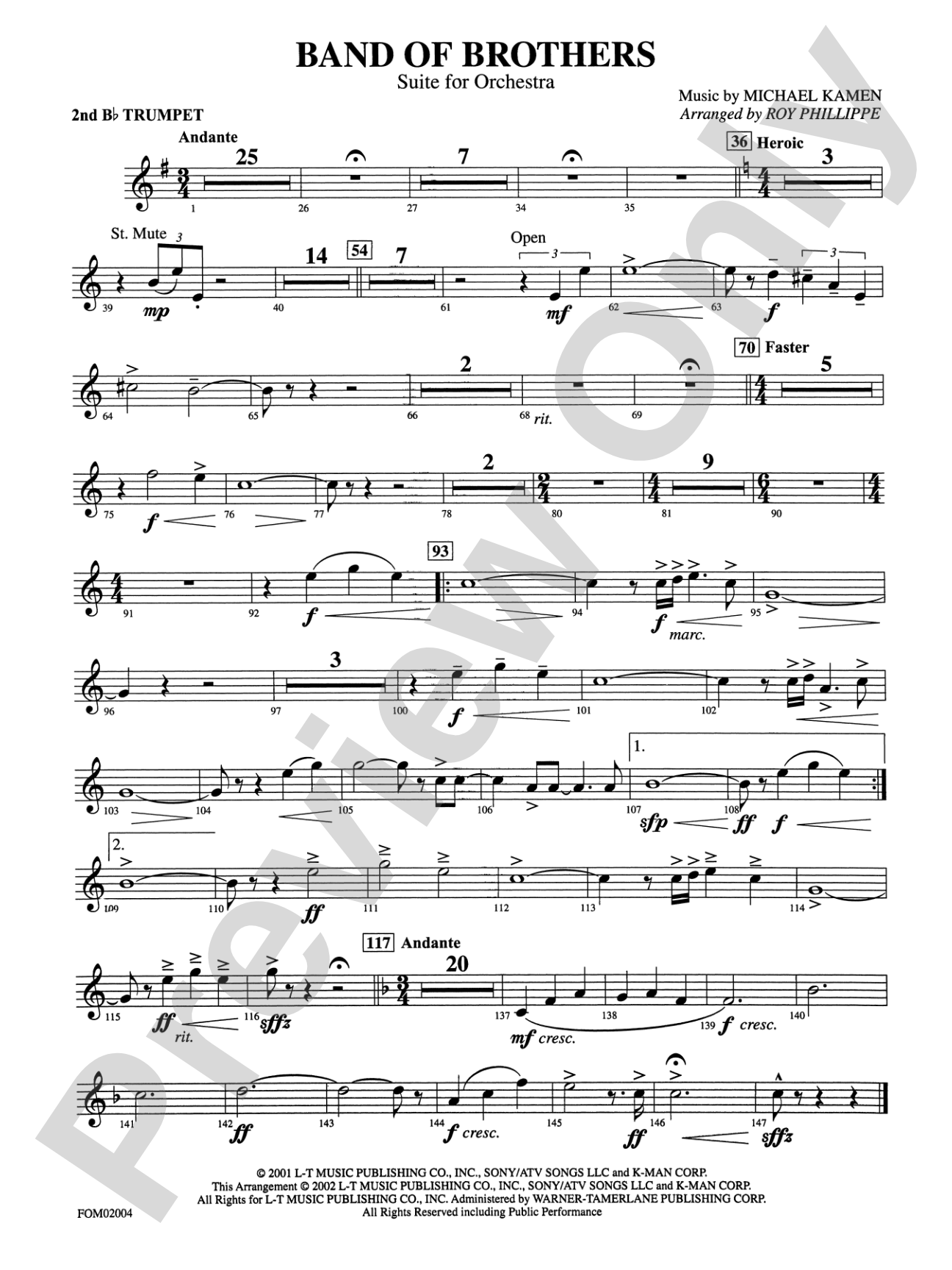 Band of Brothers: 2nd B-flat Trumpet