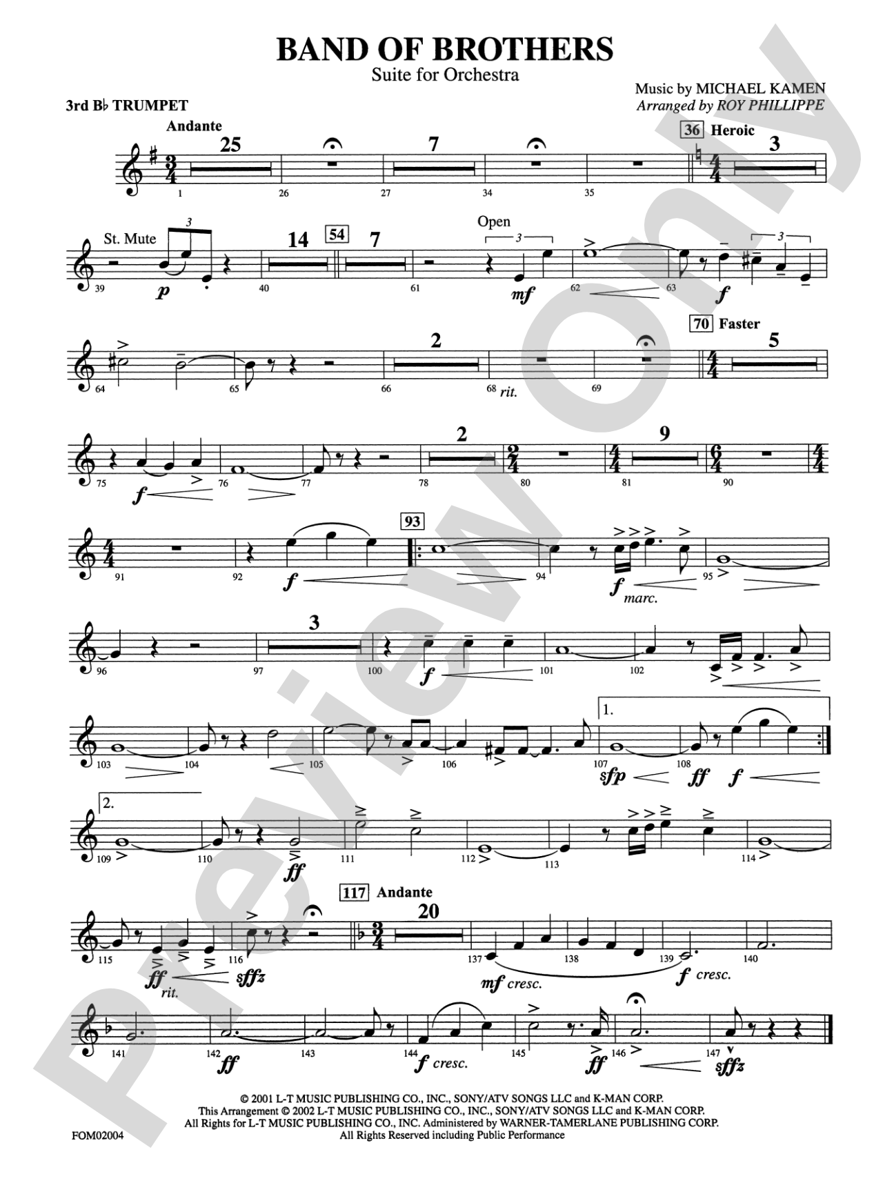 Band of Brothers: 3rd B-flat Trumpet
