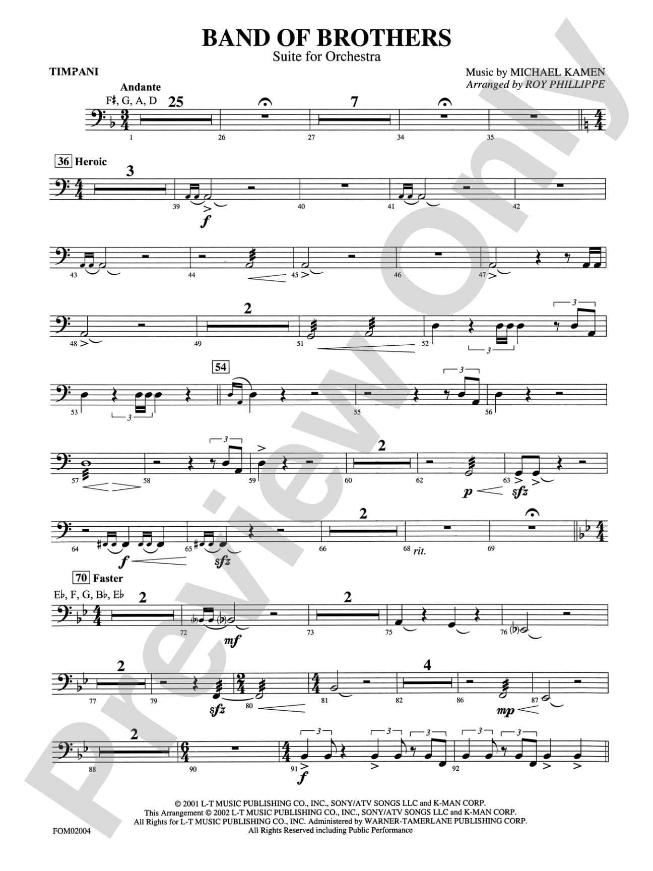 Band of Brothers: Timpani