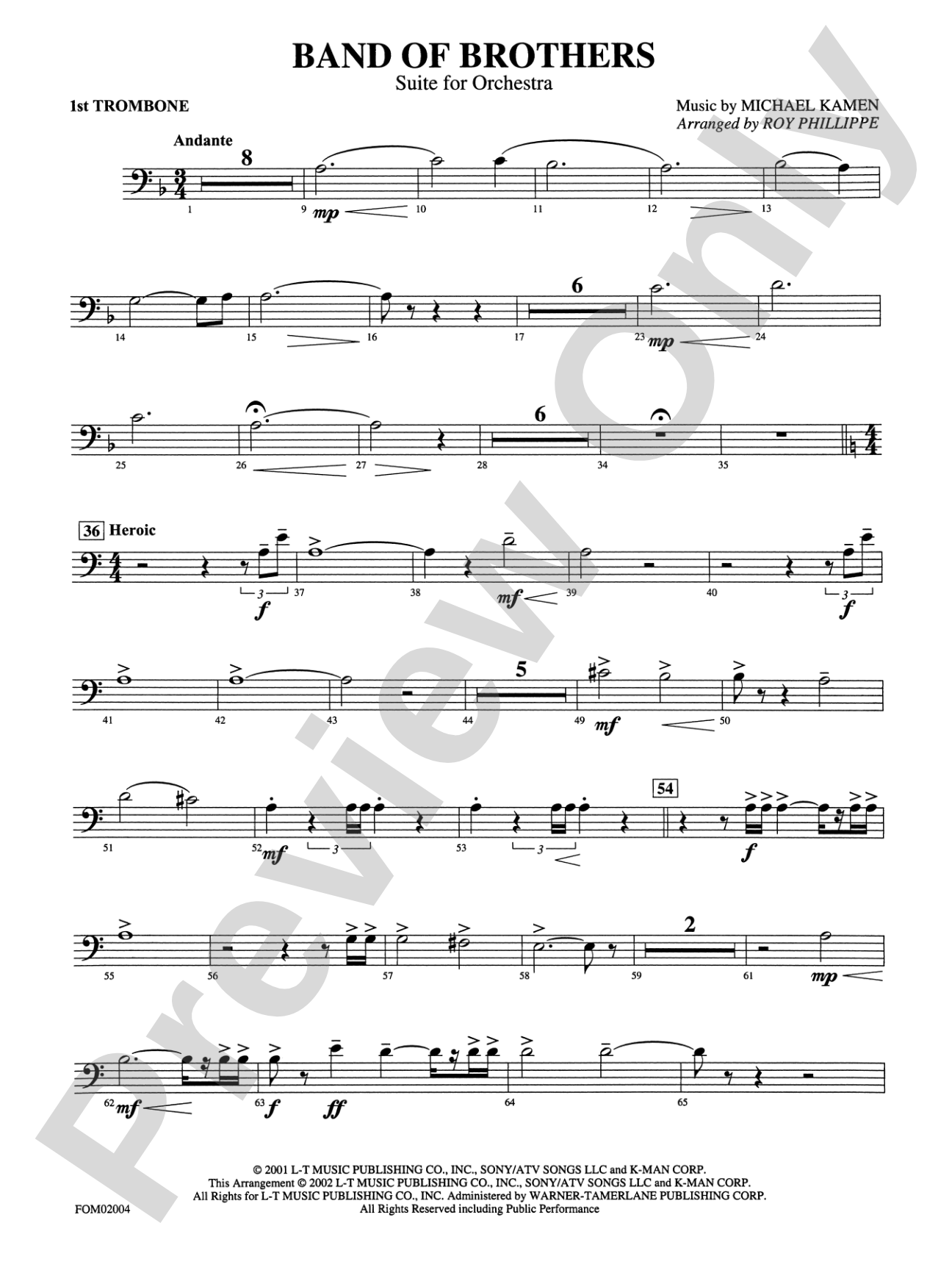 Band of Brothers: 1st Trombone
