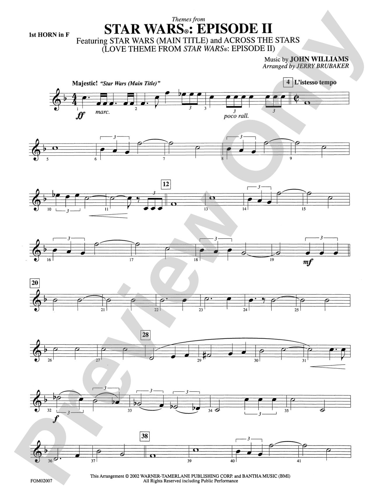 Star Wars®: Episode II Attack of the Clones: 1st F Horn