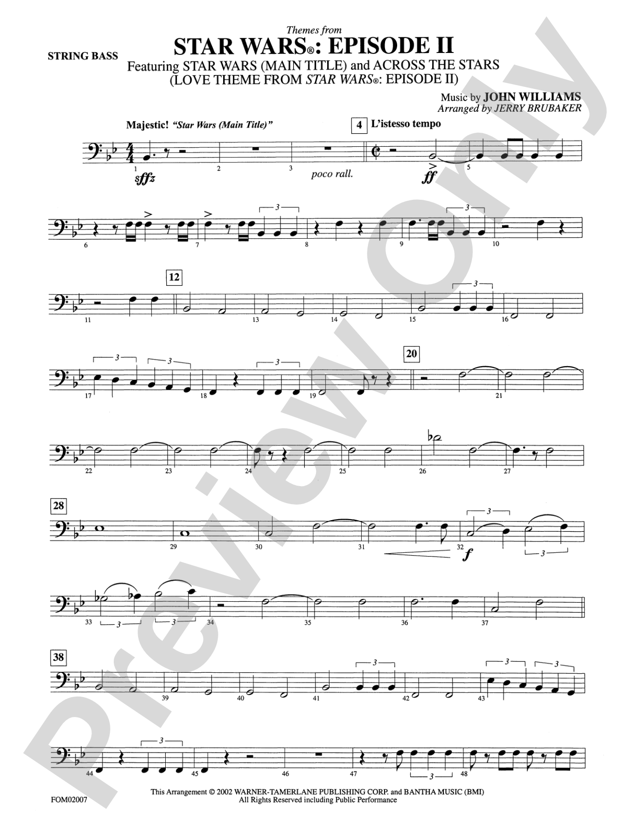 Star Wars®: Episode II Attack of the Clones: String Bass