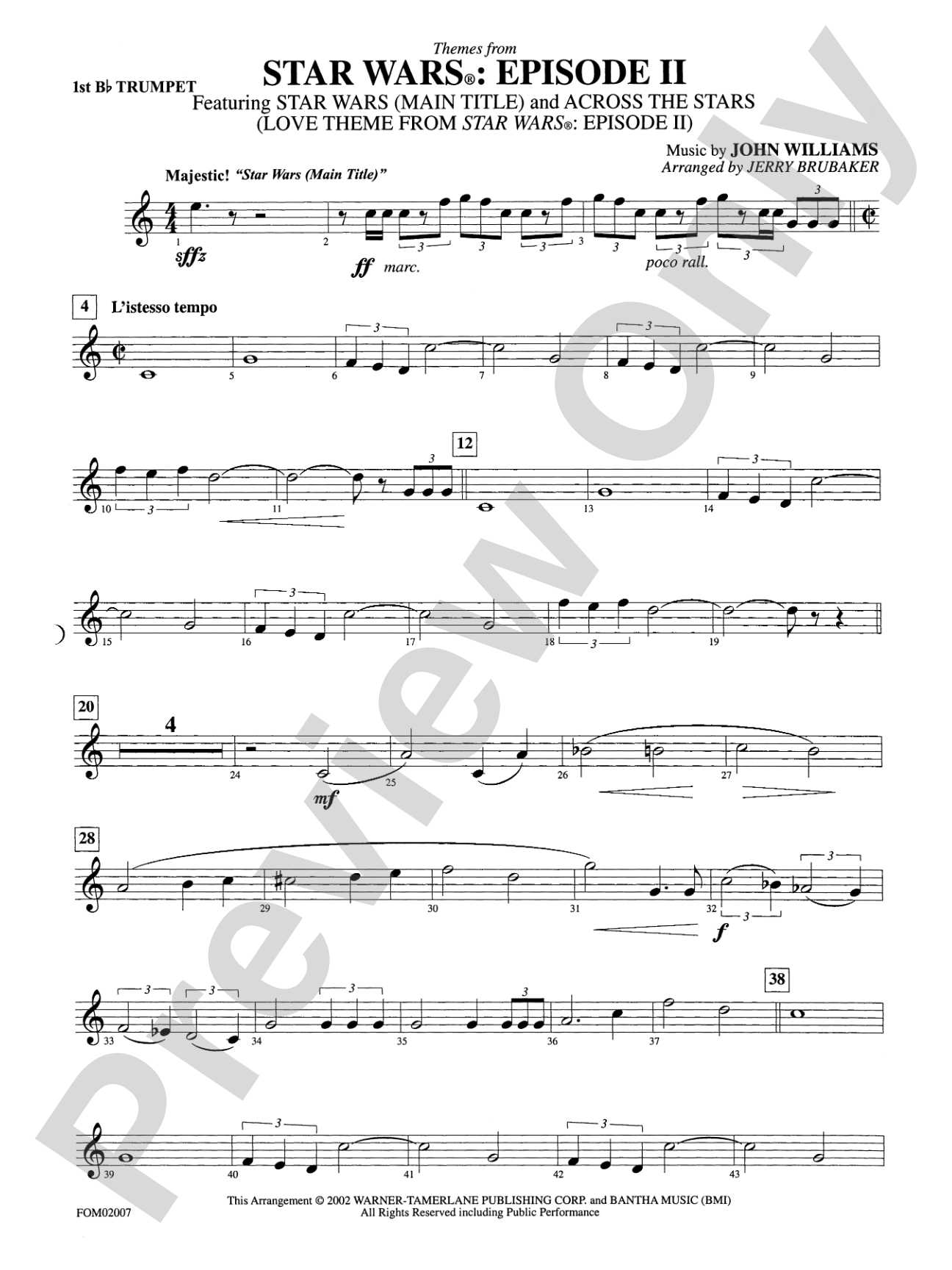 Star Wars®: Episode II Attack of the Clones: 1st B-flat Trumpet