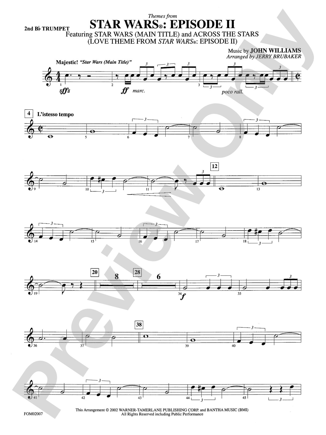 Star Wars®: Episode II Attack of the Clones: 2nd B-flat Trumpet