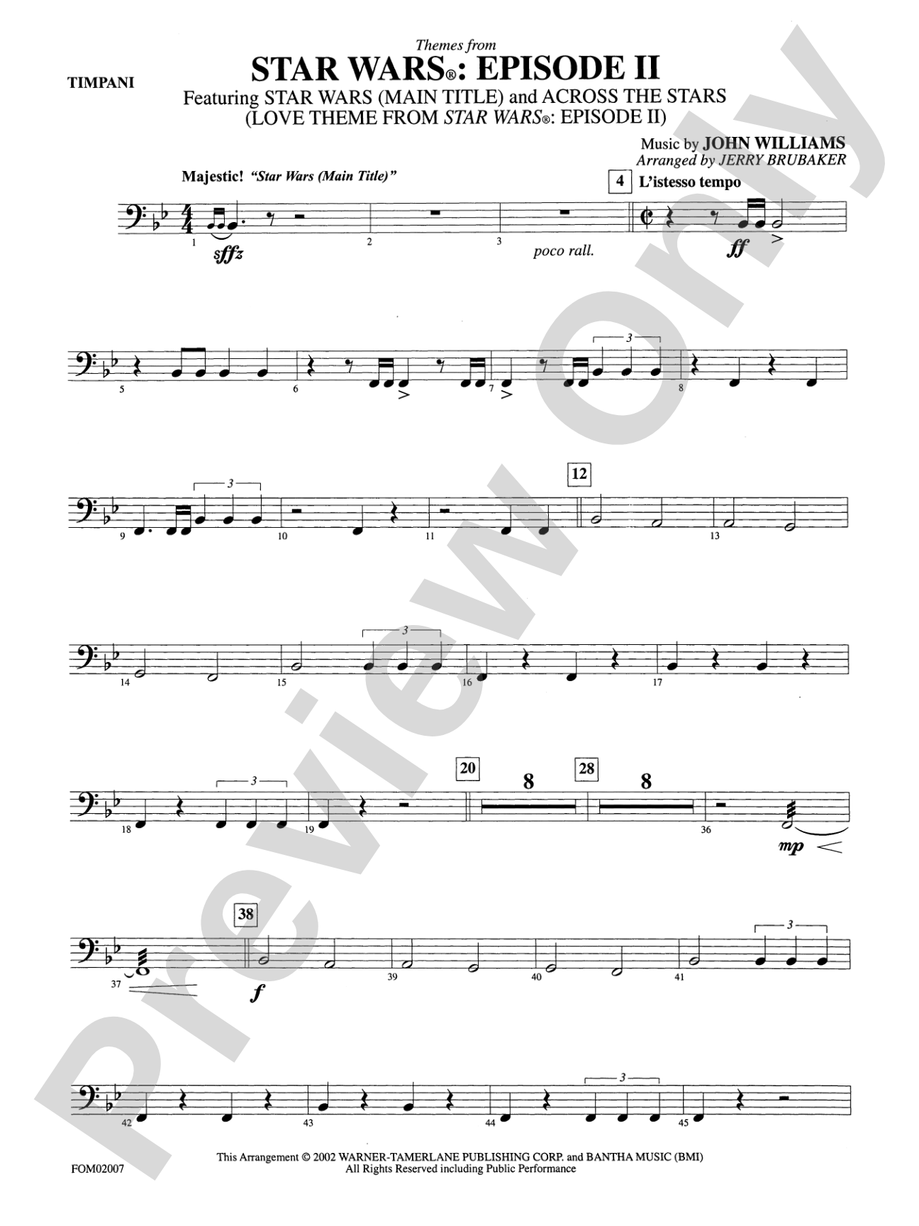 Star Wars®: Episode II Attack of the Clones: Timpani