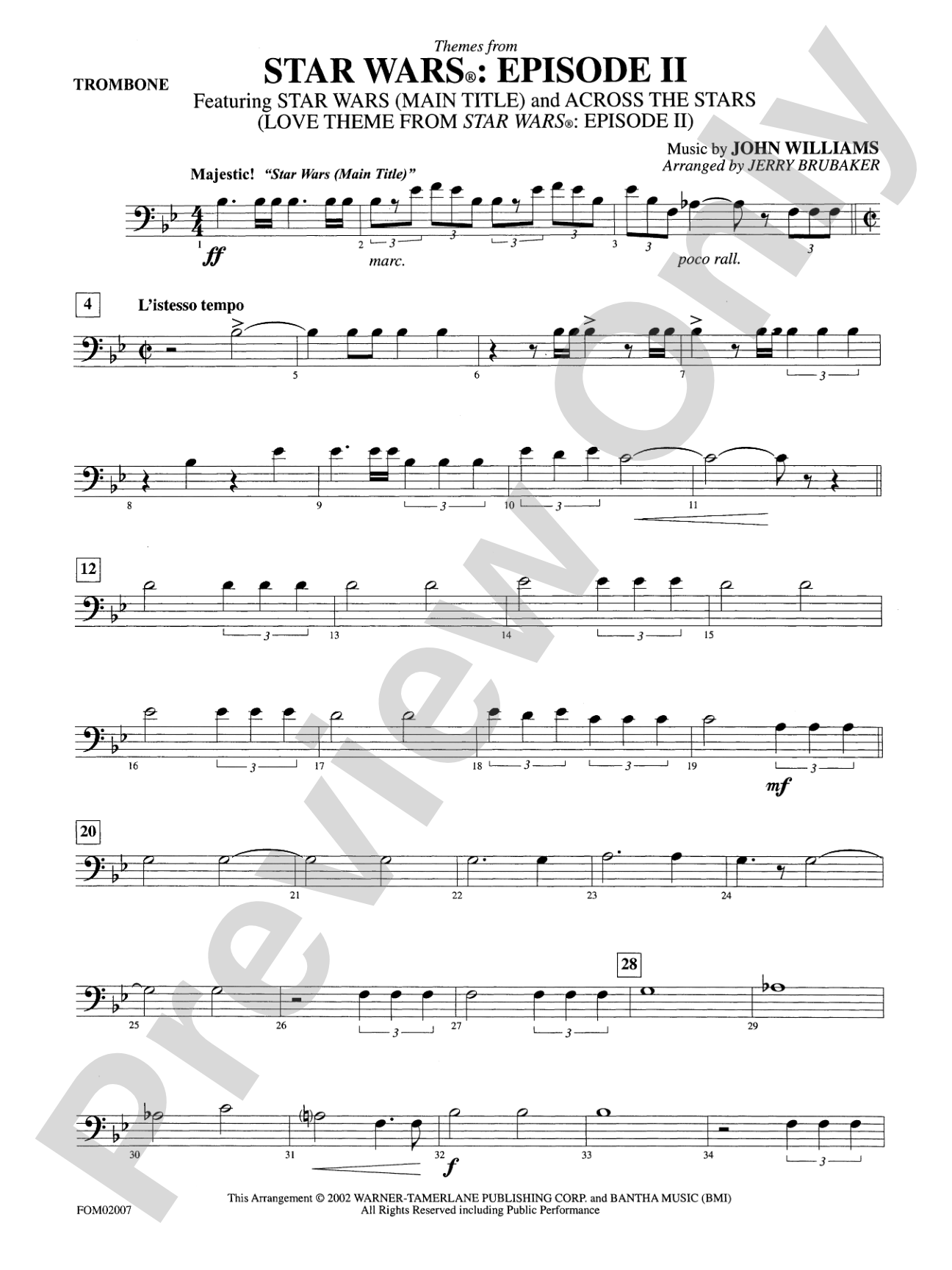 Star Wars®: Episode II Attack of the Clones: 1st Trombone
