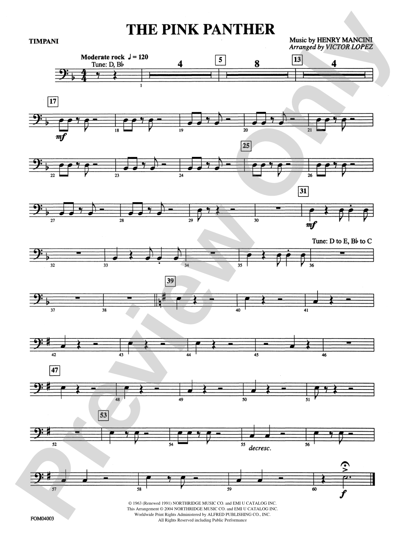 The Pink Panther: Timpani
